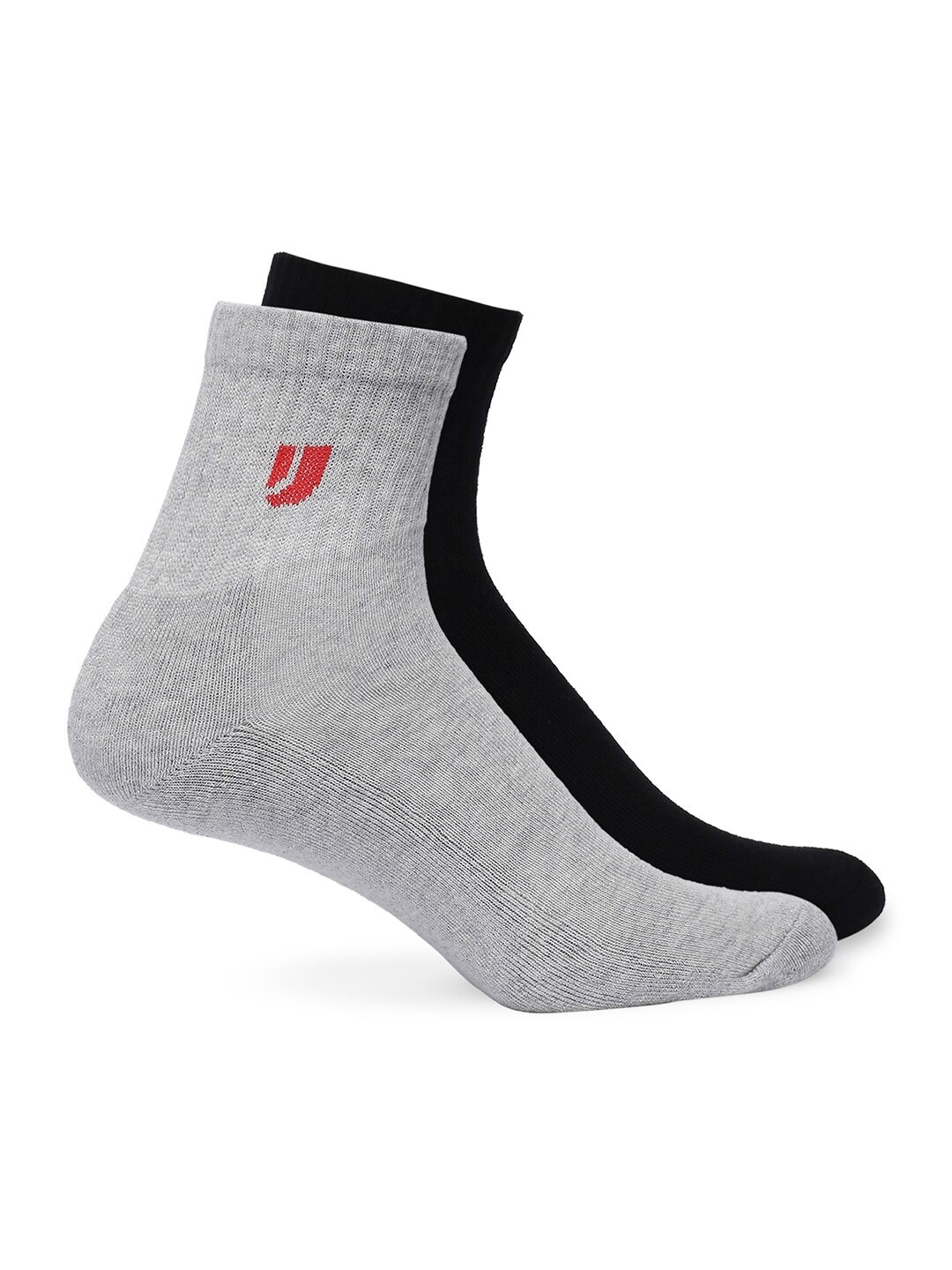

UnderJeans by Spykar Men Pack Of 2 Ankle-Length Socks, Grey melange