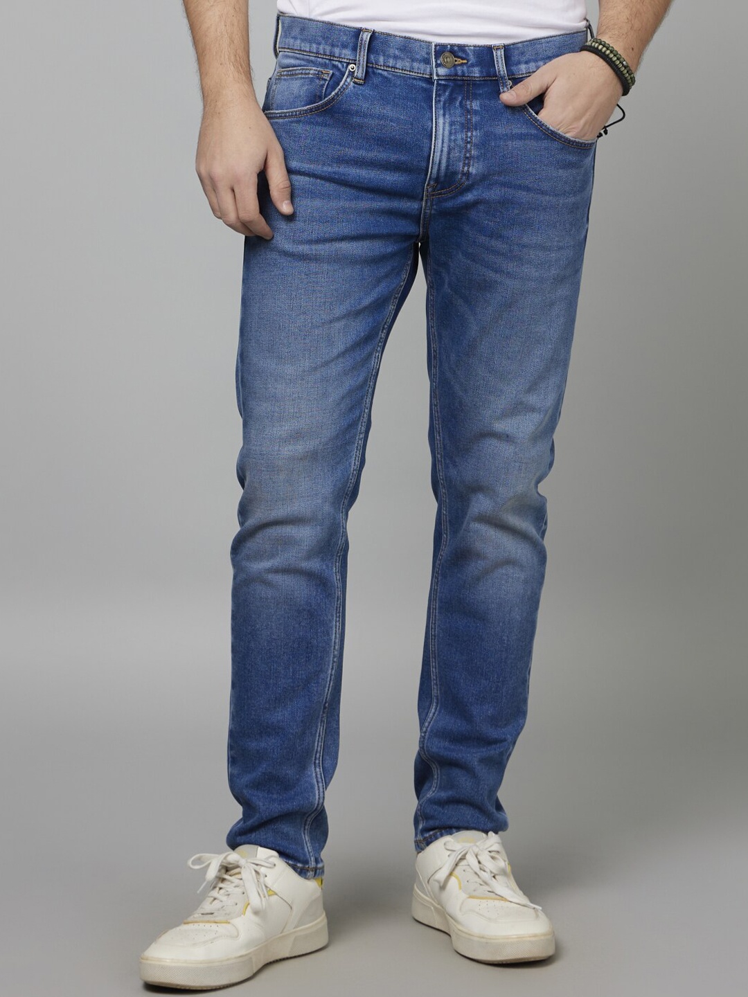 

Celio Men Jean Slim Fit Light Fade Stretchable Cotton Jeans, Blue
