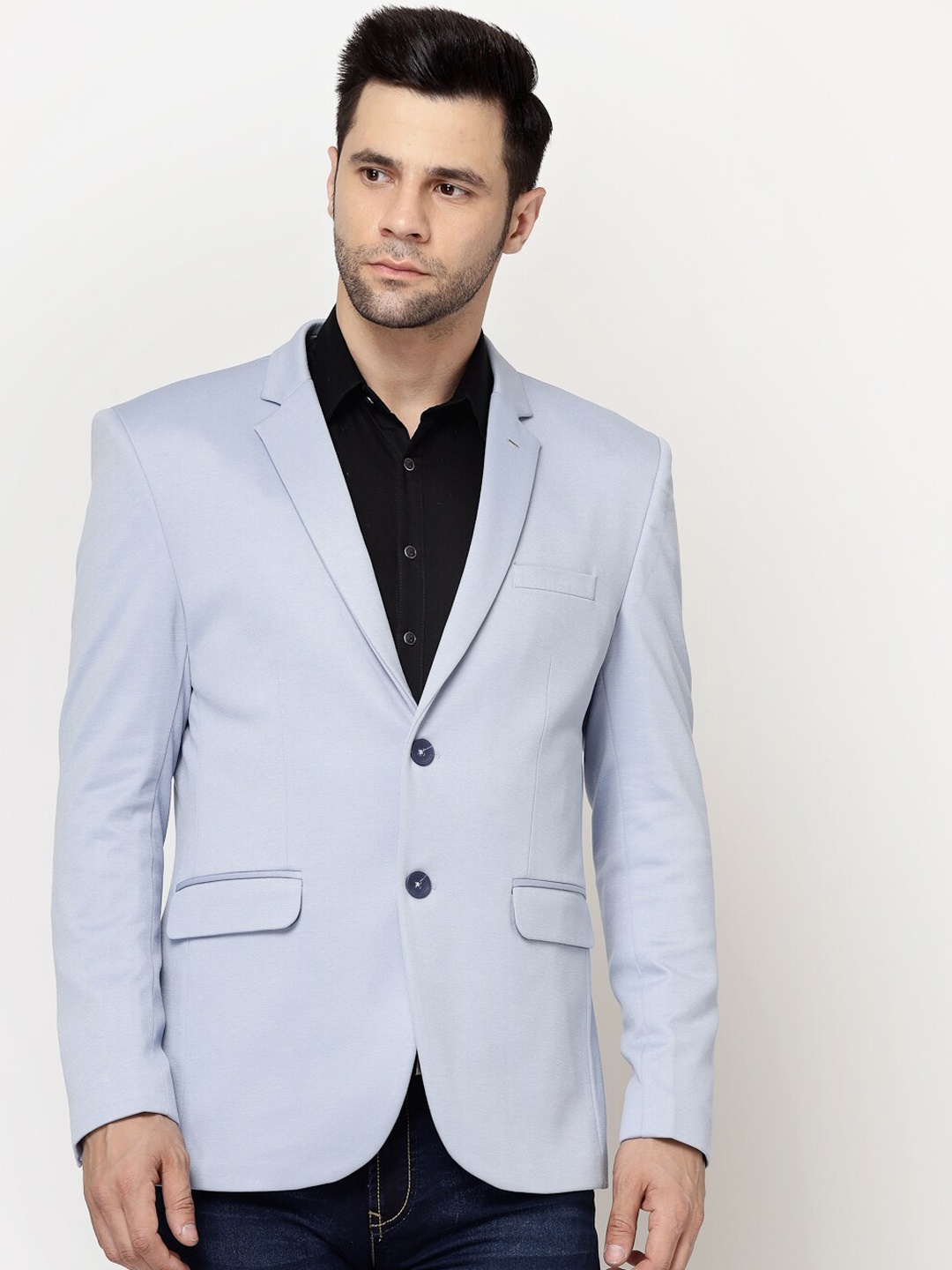 

Spykee Single-Breasted Slim Fit Blazer, Blue