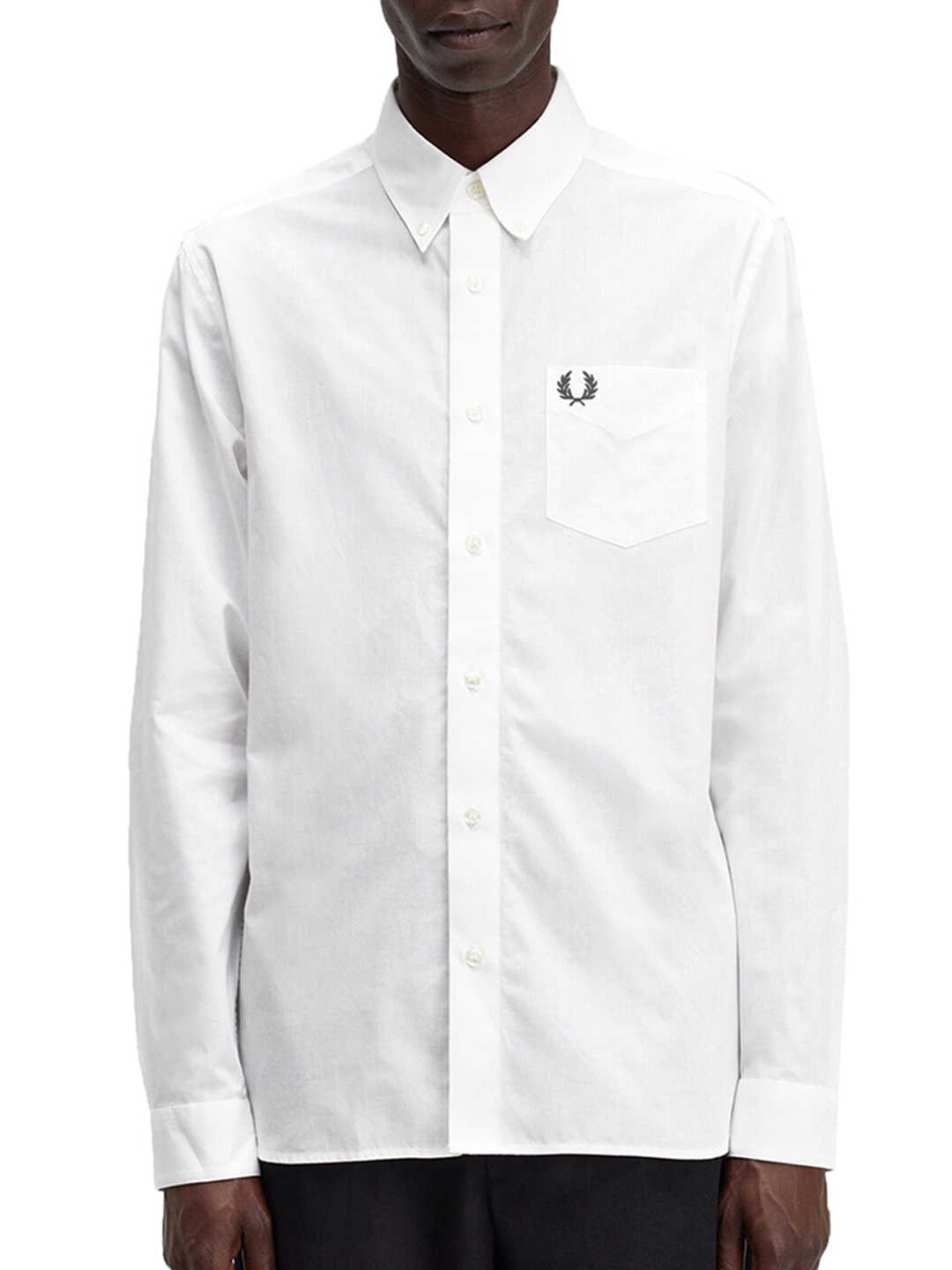 

Fred Perry Regular Fit Button Down Collar Opaque Cotton Casual Shirt, White