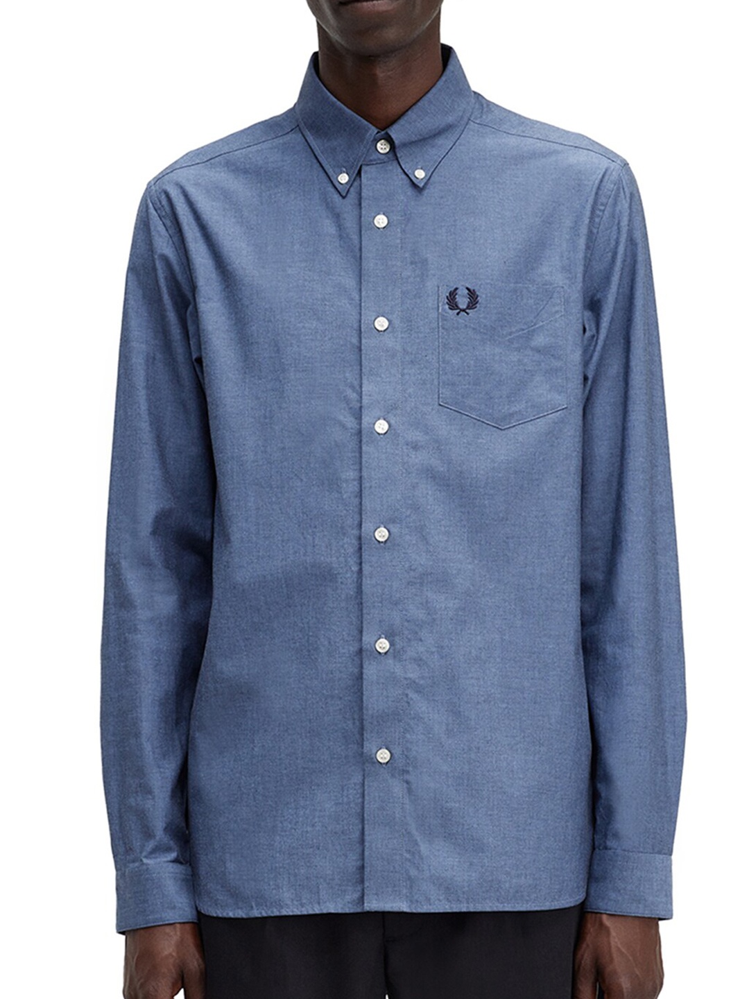

Fred Perry Regular Fit Button Down Collar Opaque Cotton Casual Shirt, Blue