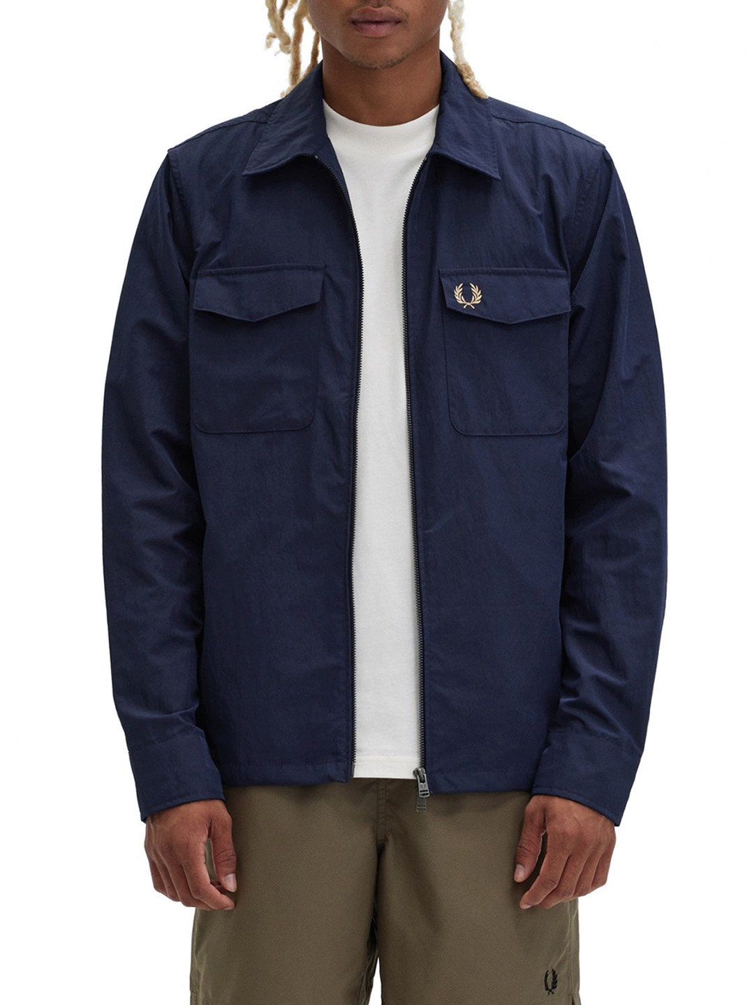 

Fred Perry Spread Collar Long Sleeves Casual Shirt, Navy blue