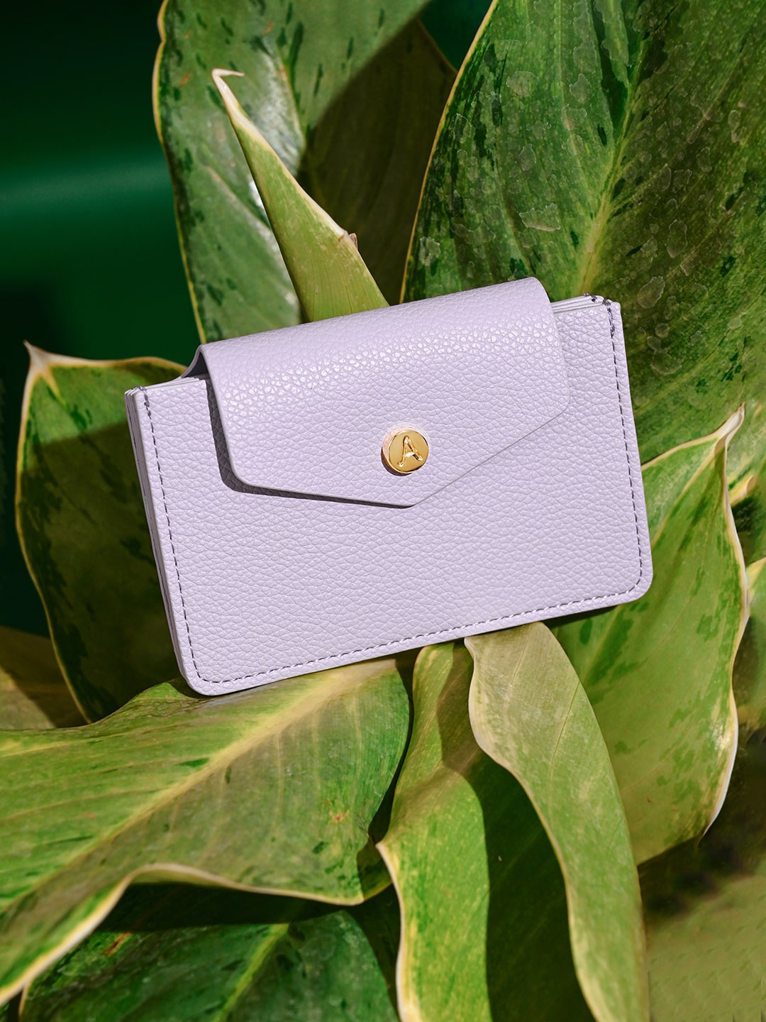 

Accessorize London Women's Faux Leather Purple Triple Cardholder