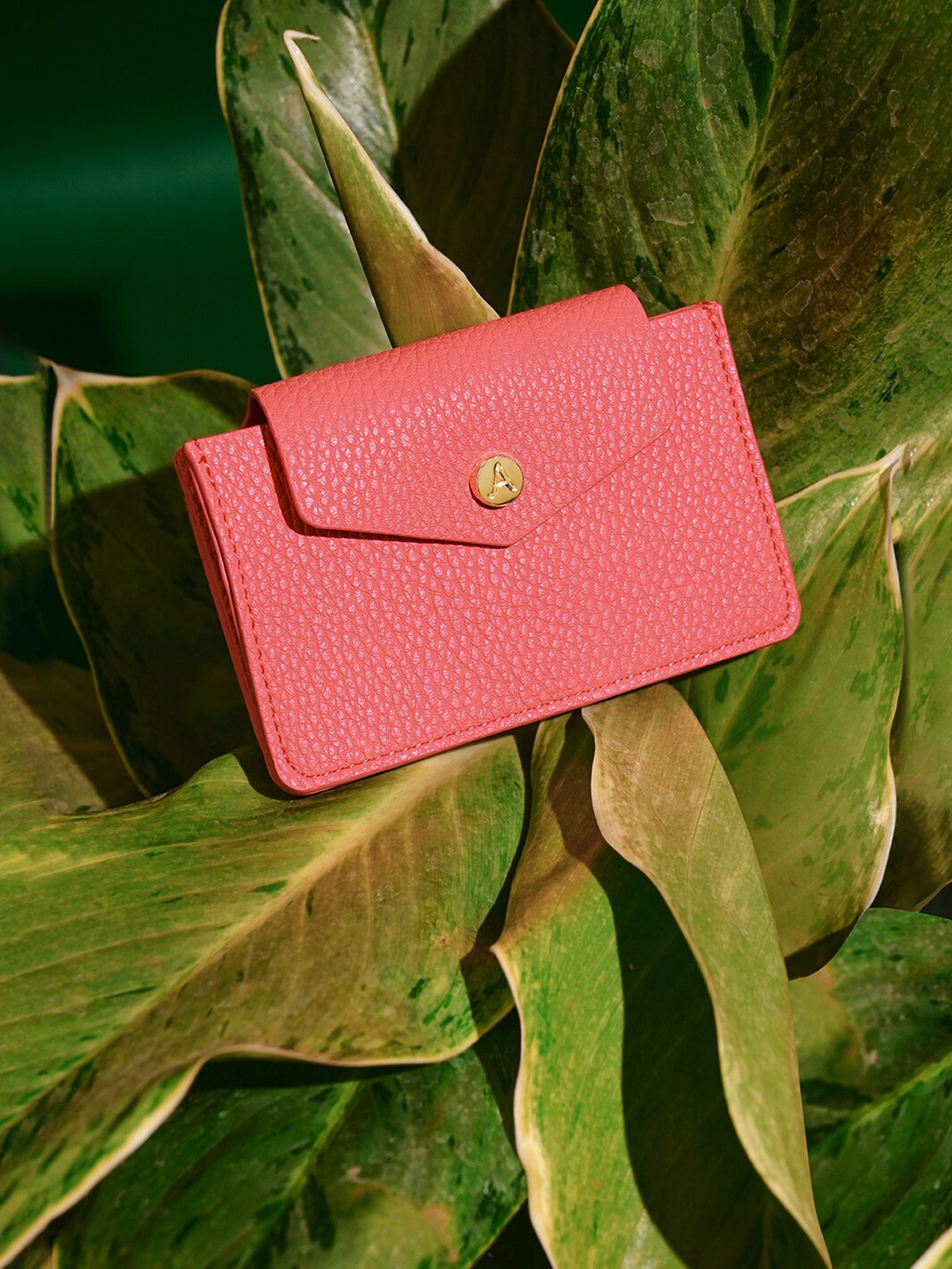 

Accessorize London Faux Leather Triple Cardholder, Orange