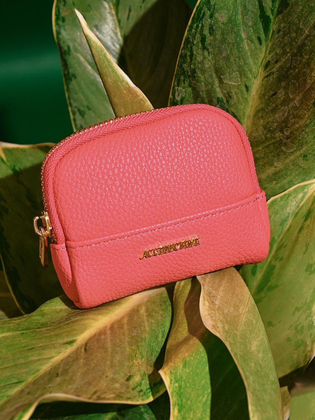 

Accessorize London Faux Leather Soft Crescent Coin Purse, Coral