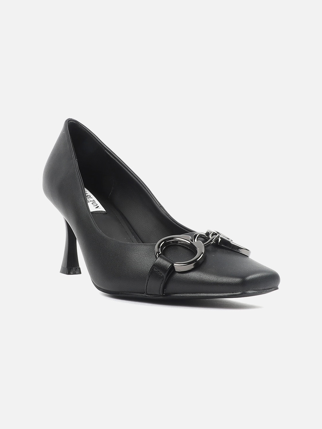 

Carlton London Embellished Square Toe Slim Heel Pumps, Black