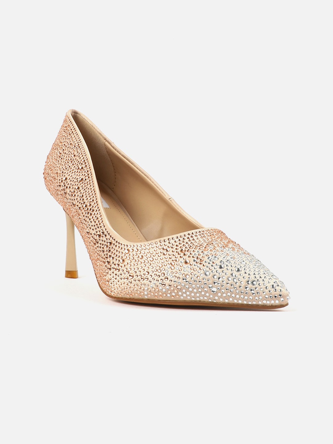 

Carlton London Pointed Toe Embellished Party Stiletto Pumps, Nude