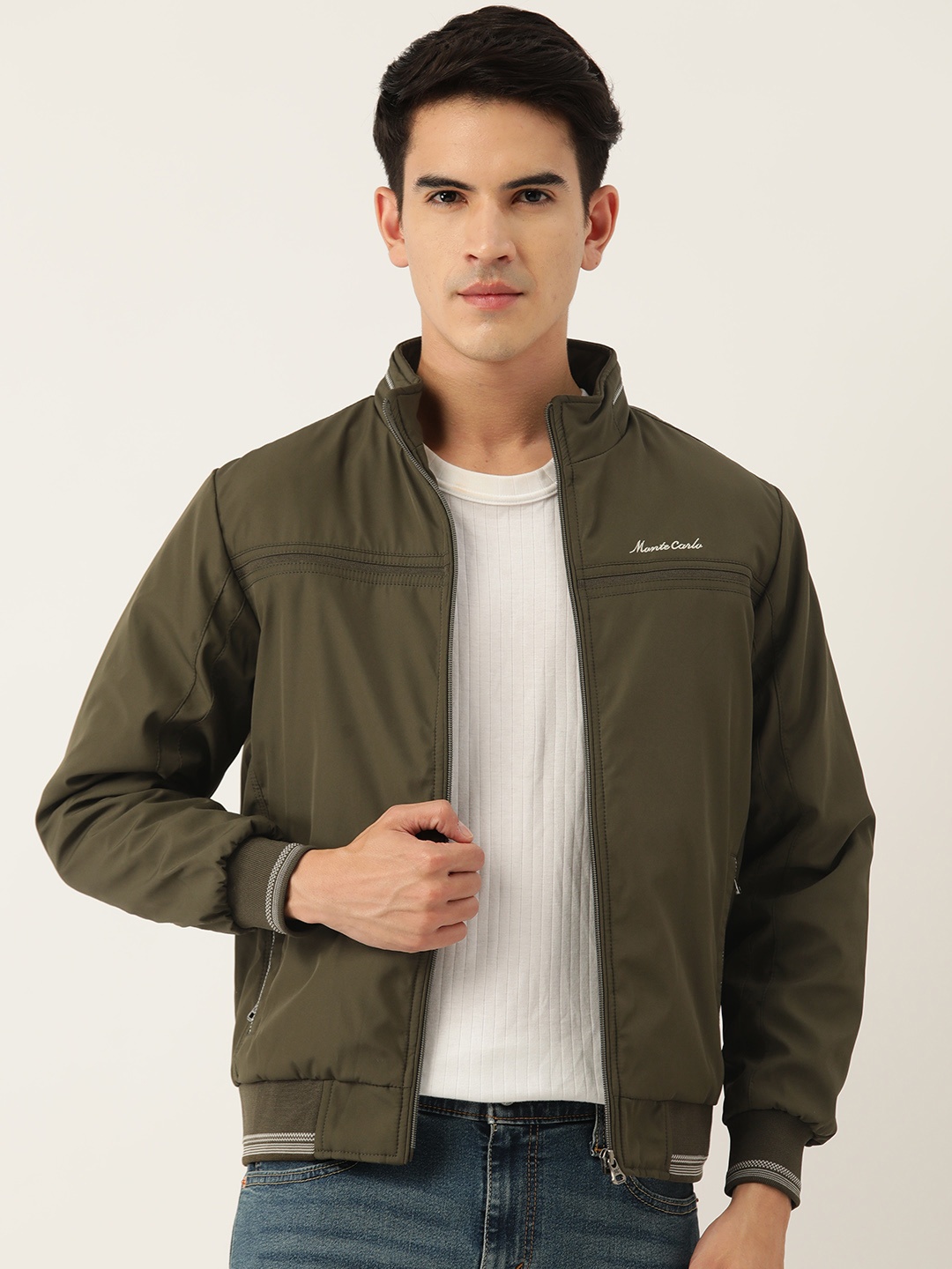 

Monte Carlo Mock Collar Bomber Jacket, Olive