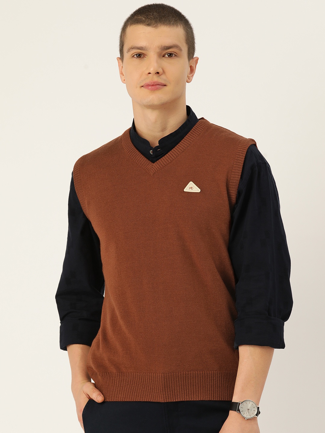 

Monte Carlo Solid Sweater Vest, Brown