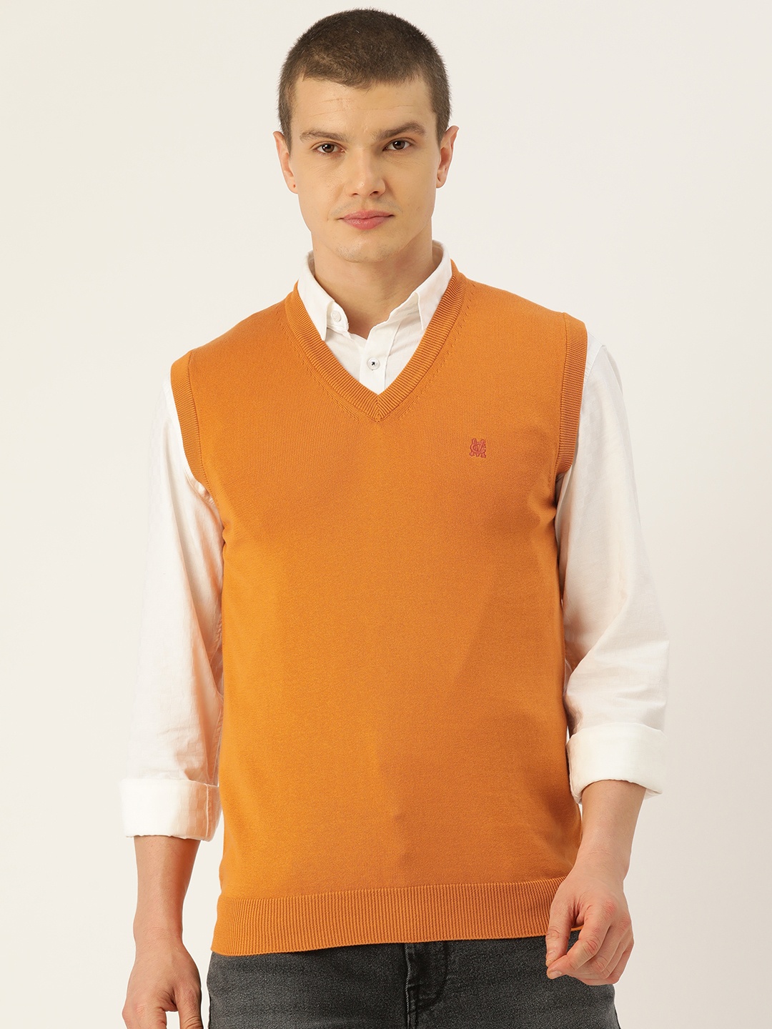 

Monte Carlo Men Cotton Sweater Vest, Orange