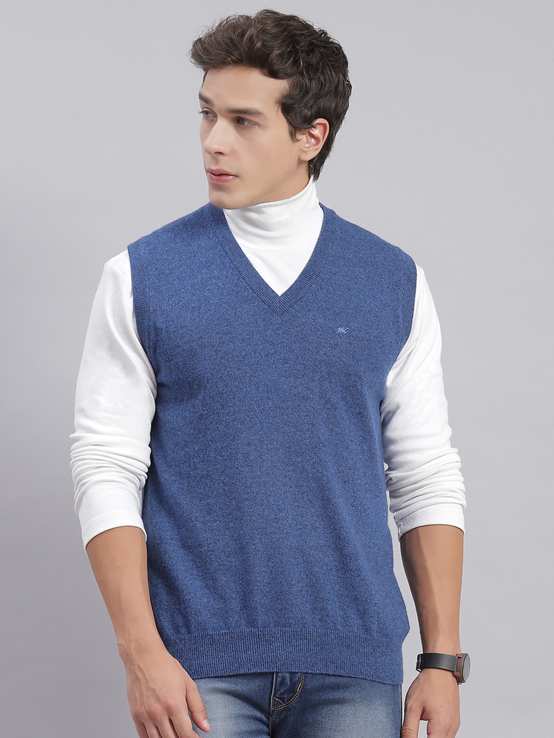 

Monte Carlo V-Neck Sweater Vest, Blue