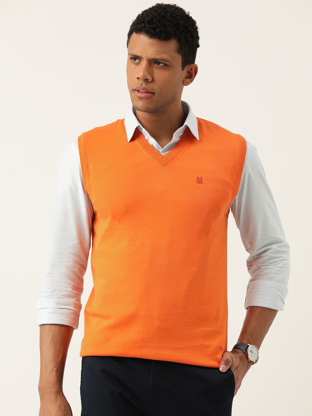 

Monte Carlo V-Neck Sweater Vest, Orange