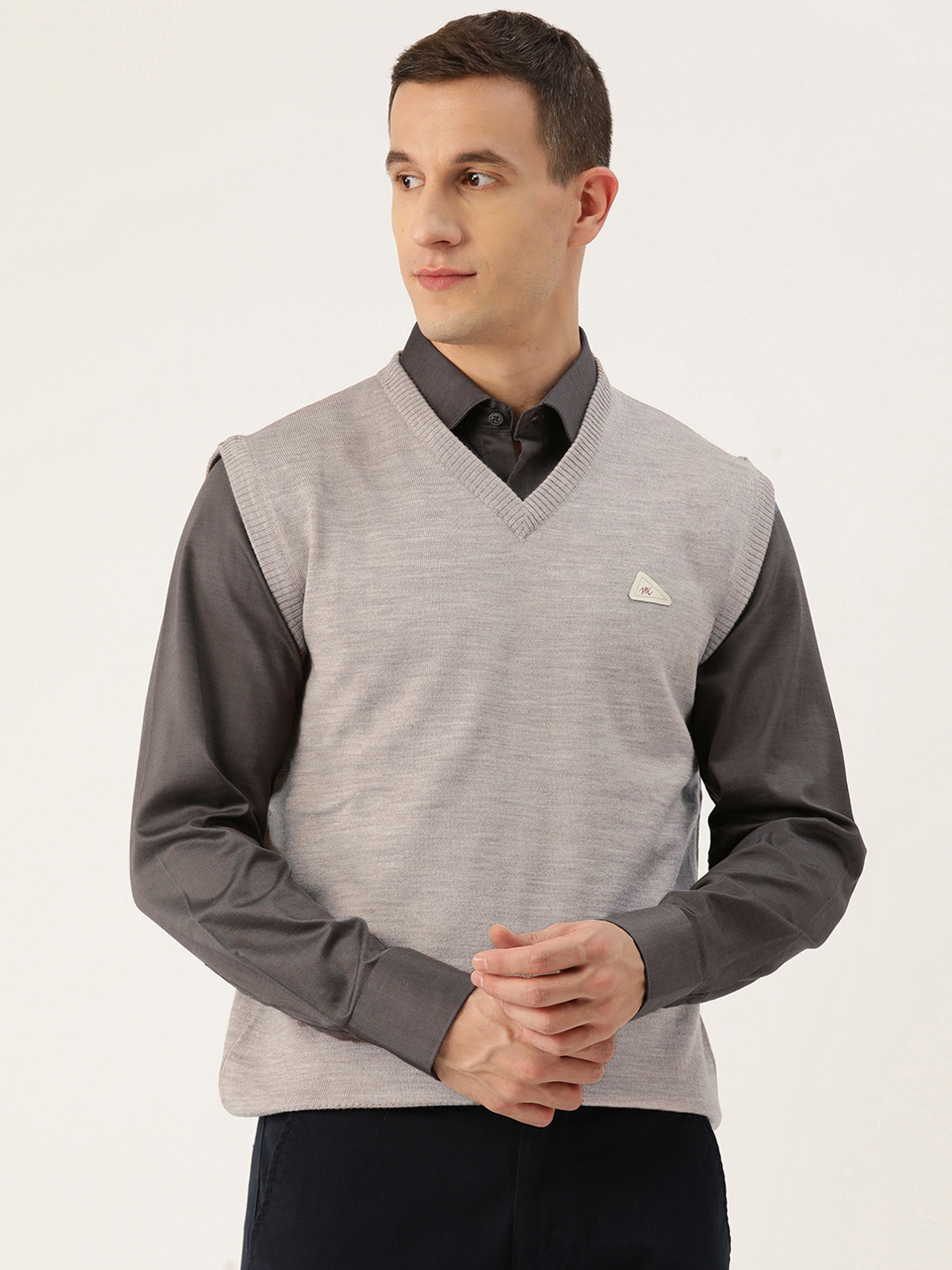 

Monte Carlo Melange Effect Sweater Vest, Grey melange