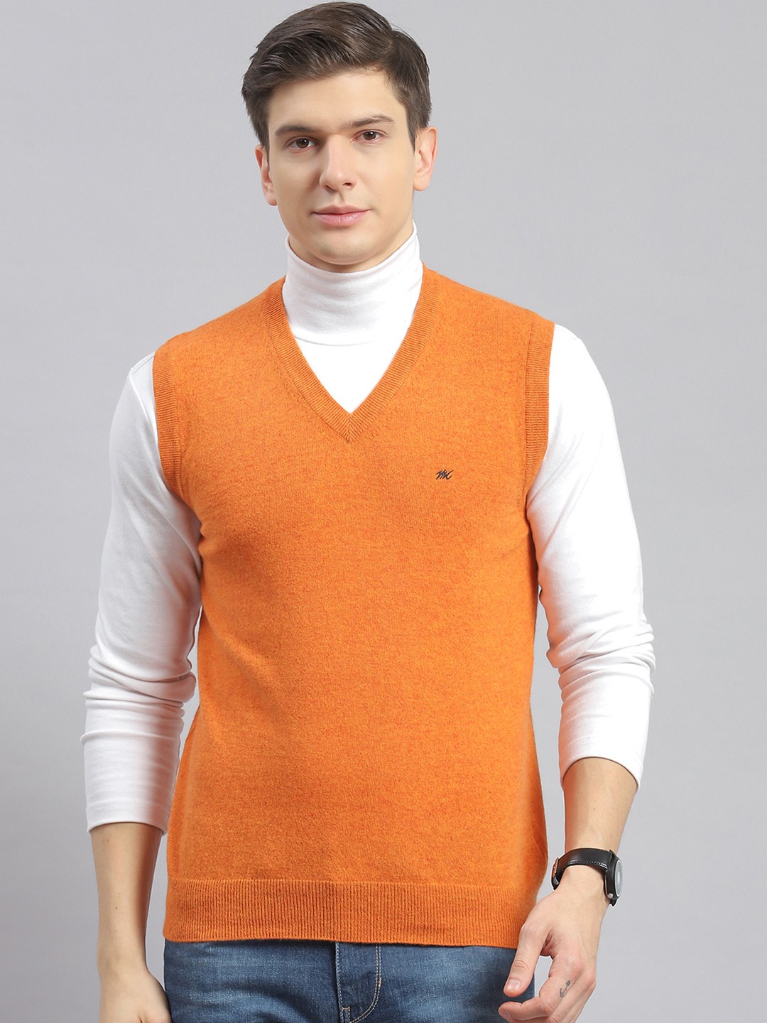 

Monte Carlo Woollen Sweater Vest, Orange
