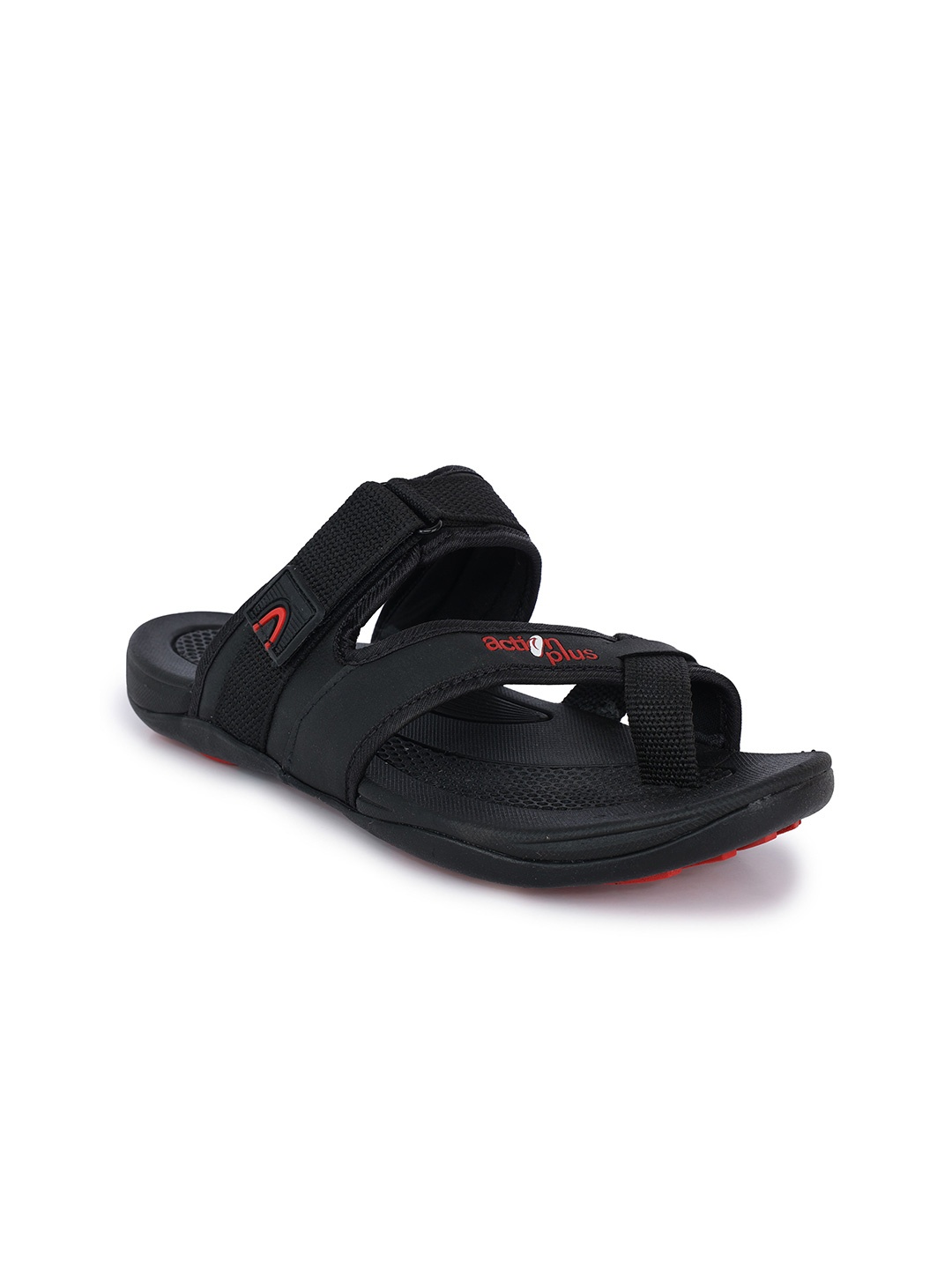 Action Plus Men One Toe Comfort Sandals, Black