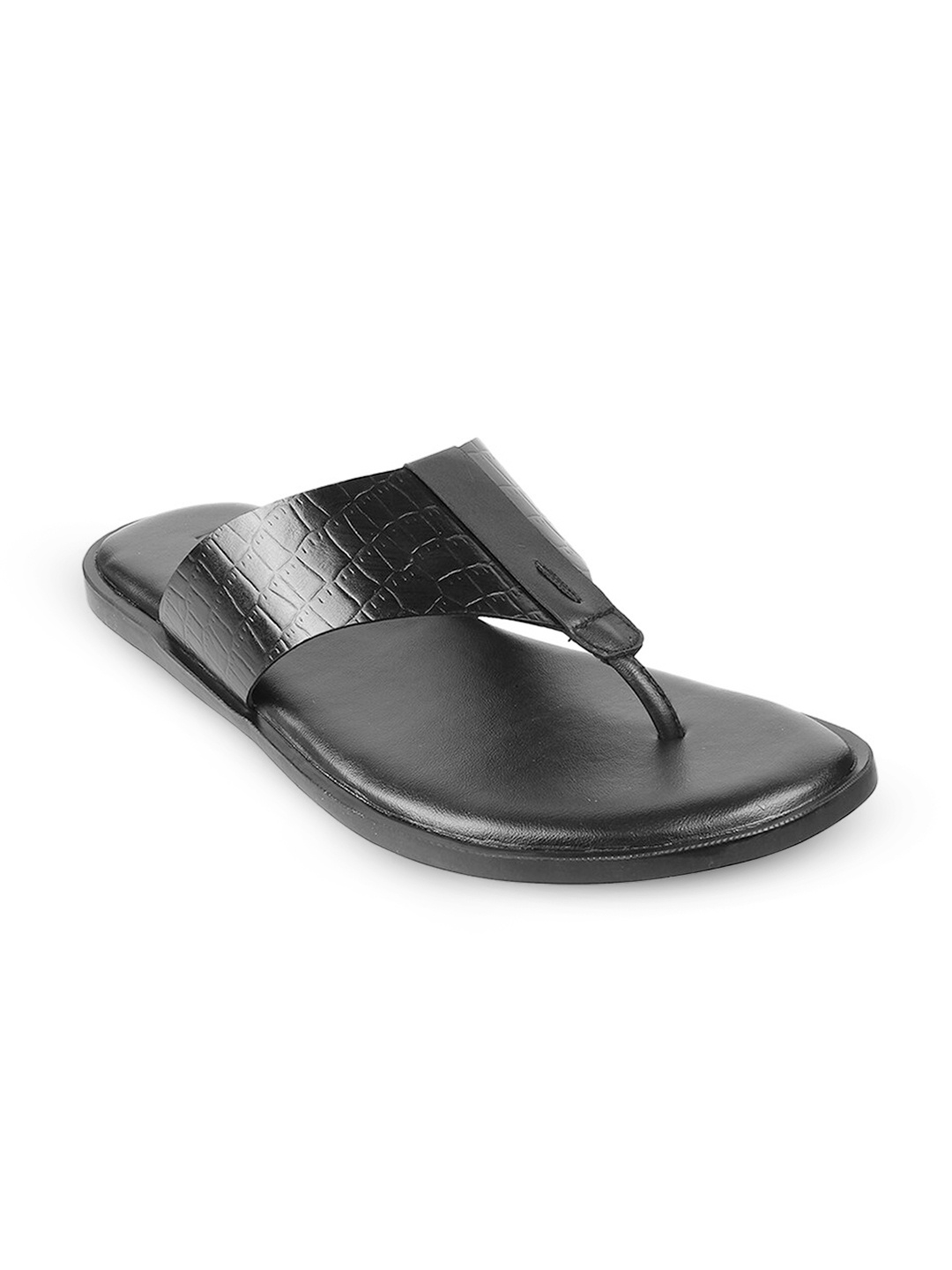 

Mochi Men Textured Leather Comfort Sandals, Black