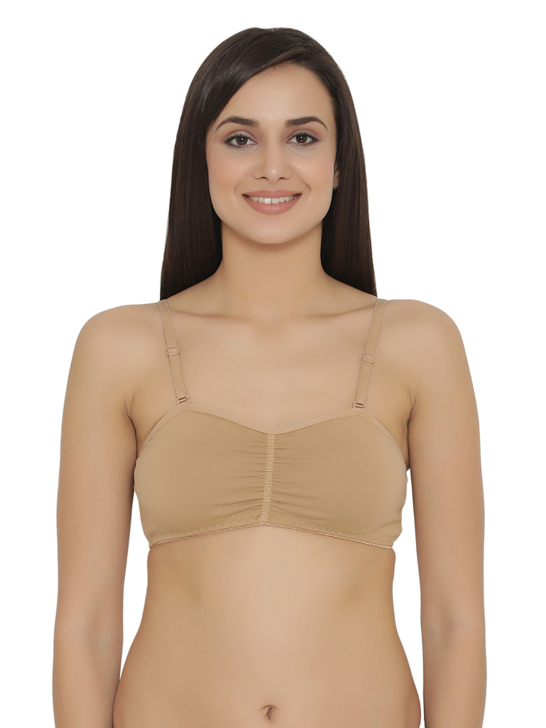

Clovia Cotton Non-Padded Non-Wired Multiway Beginners Bra, Beige