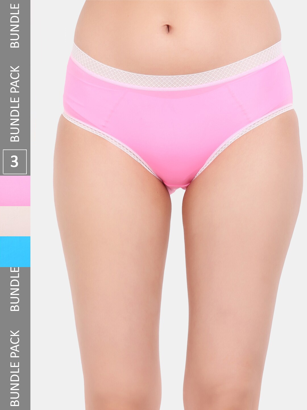

Amour Secret Pack Of 3 Leak-Poof Hipster Mid-Rise Briefs, Blue