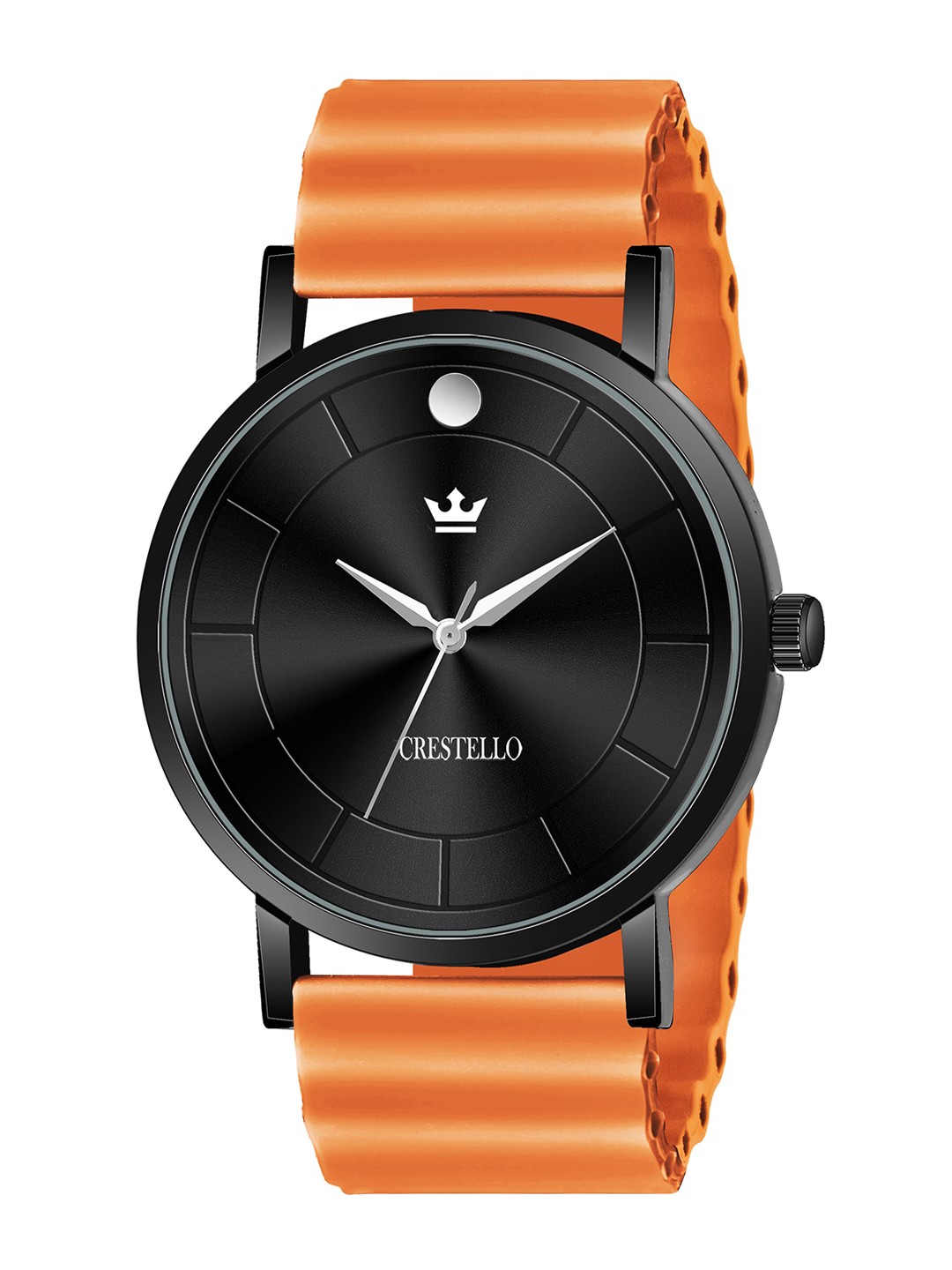 

CRESTELLO Men Brass Dial & Straps Analogue Multi Function Watch CR-BLK028SLC-ORN, Orange