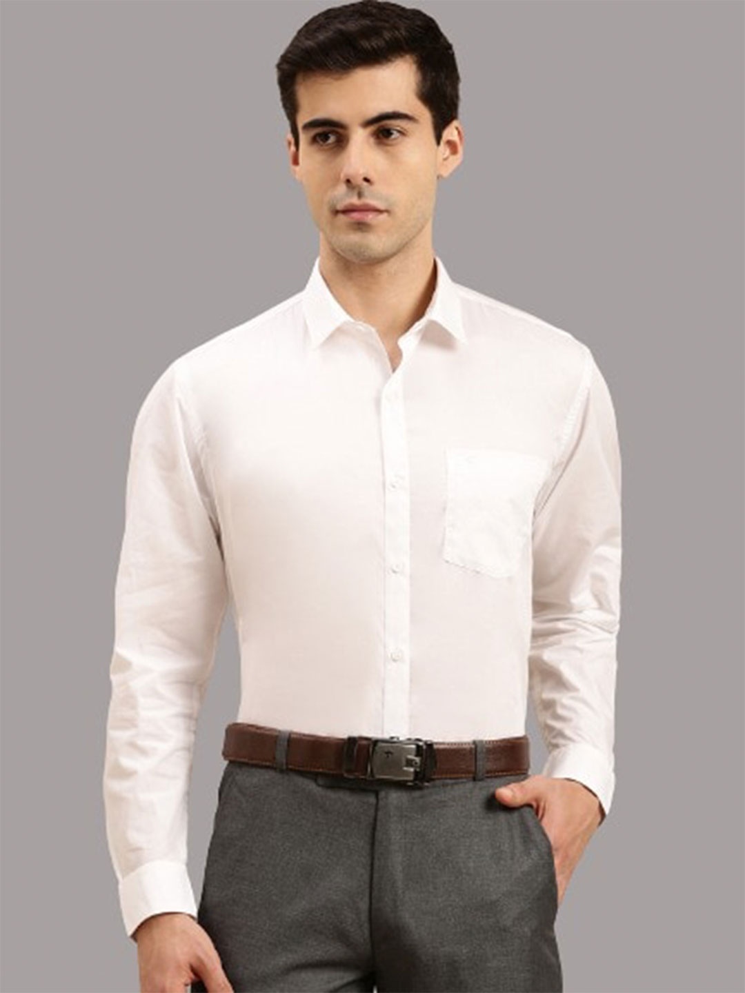 

Ramraj Opaque Pure Cotton Formal Shirt, White
