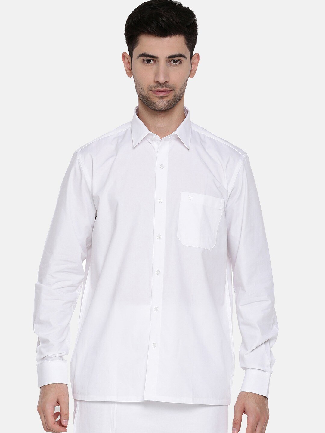 

Ramraj Pure Cotton Casual Shirt, White