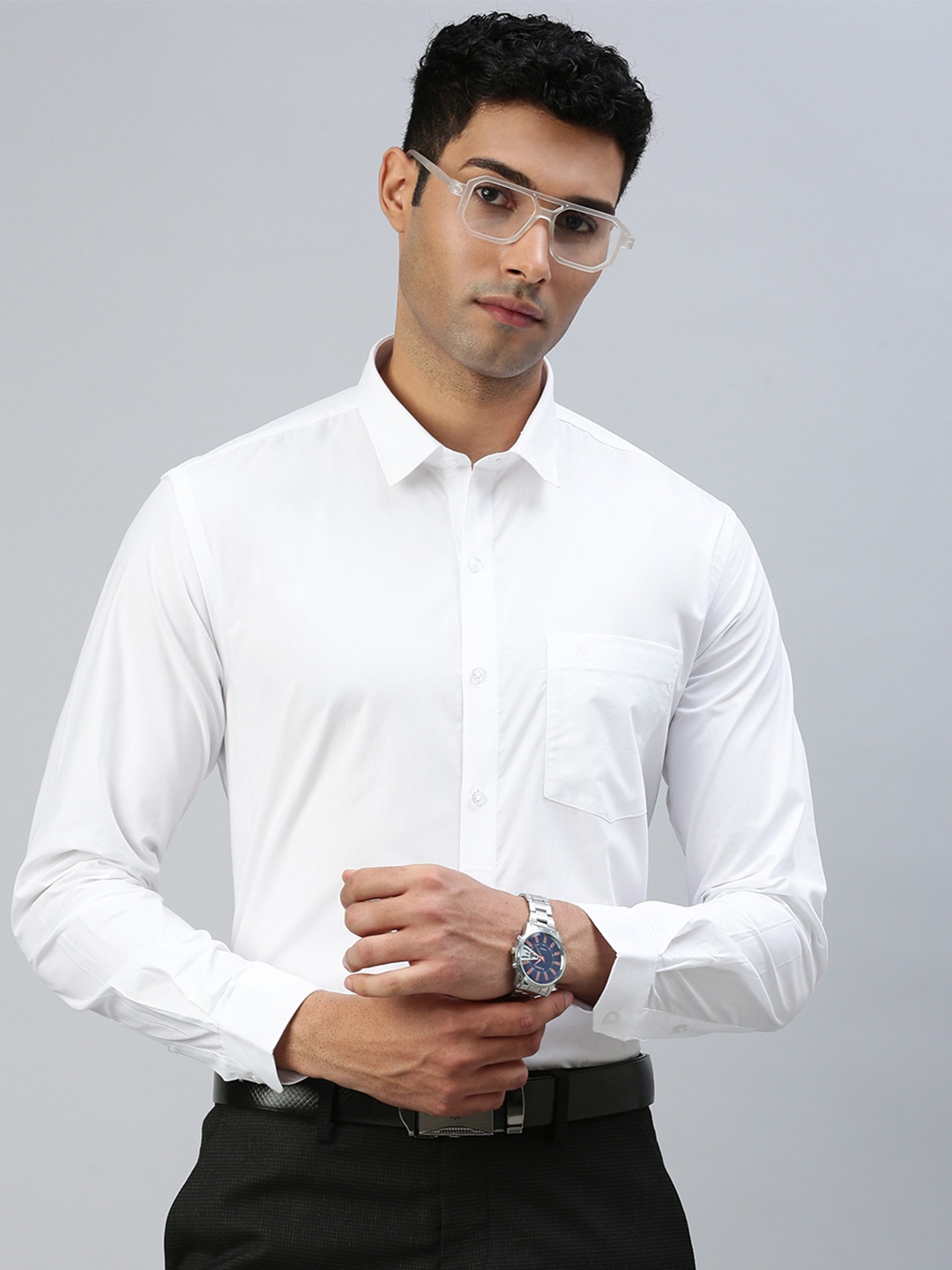 

Ramraj Pure Cotton Casual Shirt, White