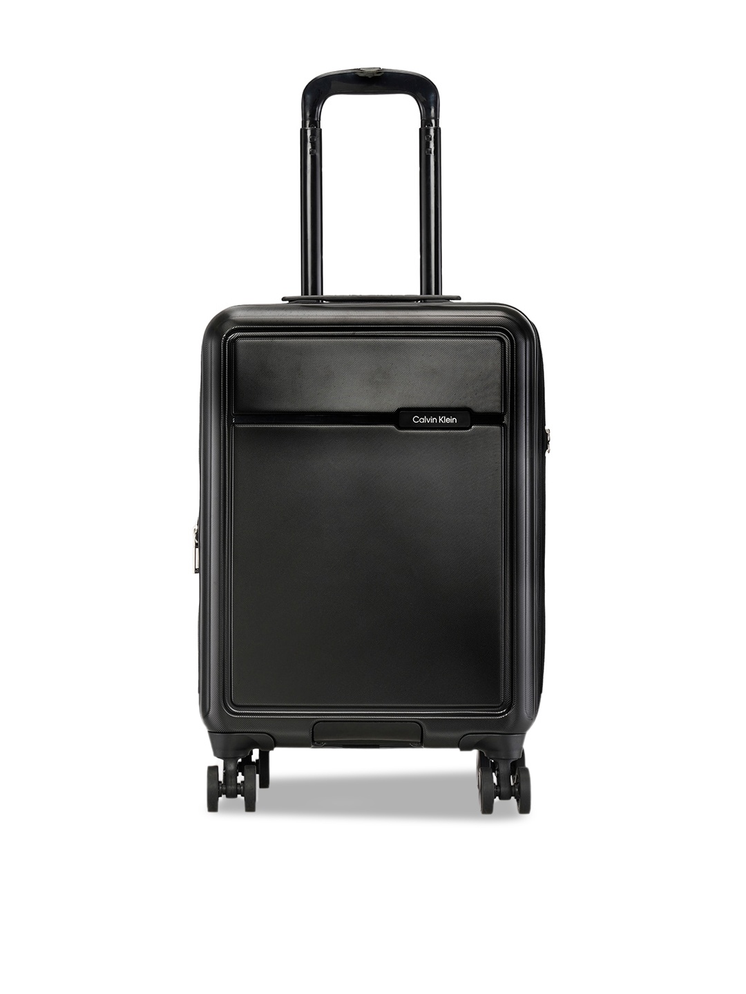 

Calvin Klein Rider Textured Hard-Sided Cabin Trolley Bag - 50 L, Black