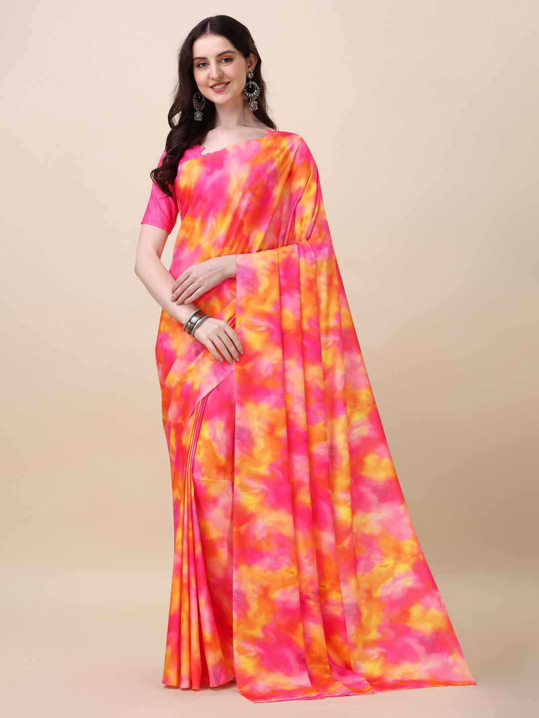 

Dori Tie and Dye Saree, Pink