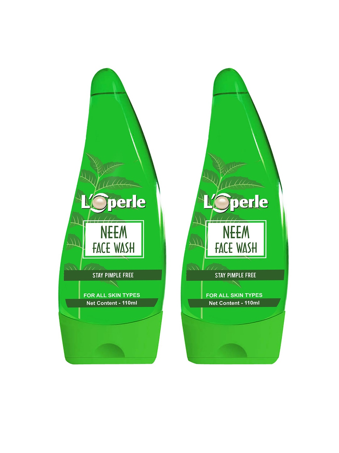 

LOPERLE Set of 2 Purifying Neem Face Wash with Lemon Extract - 110 ml each, Green