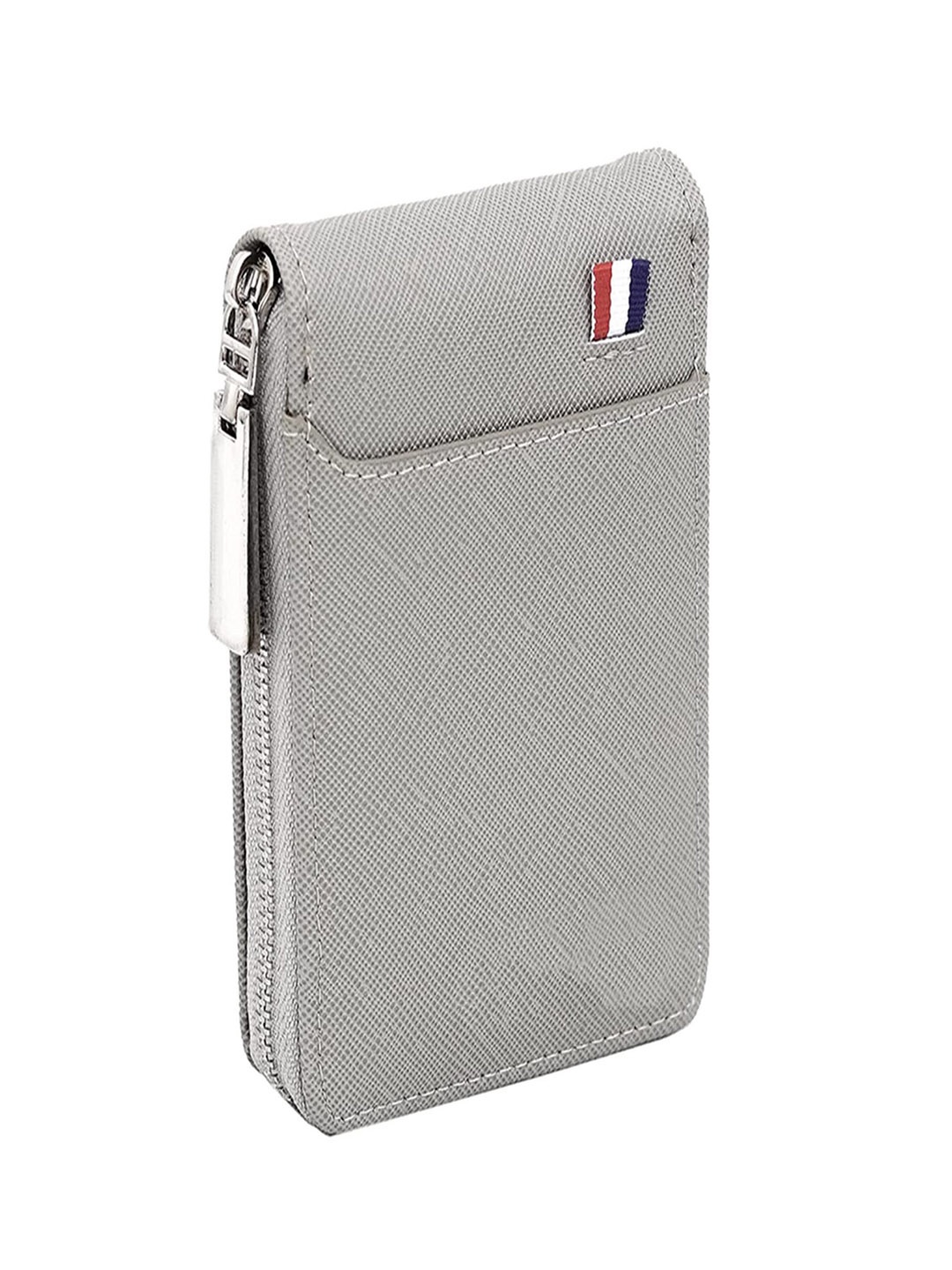 

DALUCI Men Textured RFID Water Resistance Zip Around Wallet, Grey