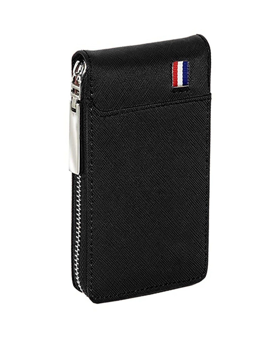 

DALUCI Men Textured RFID Water Resistance Zip Around Wallet, Black