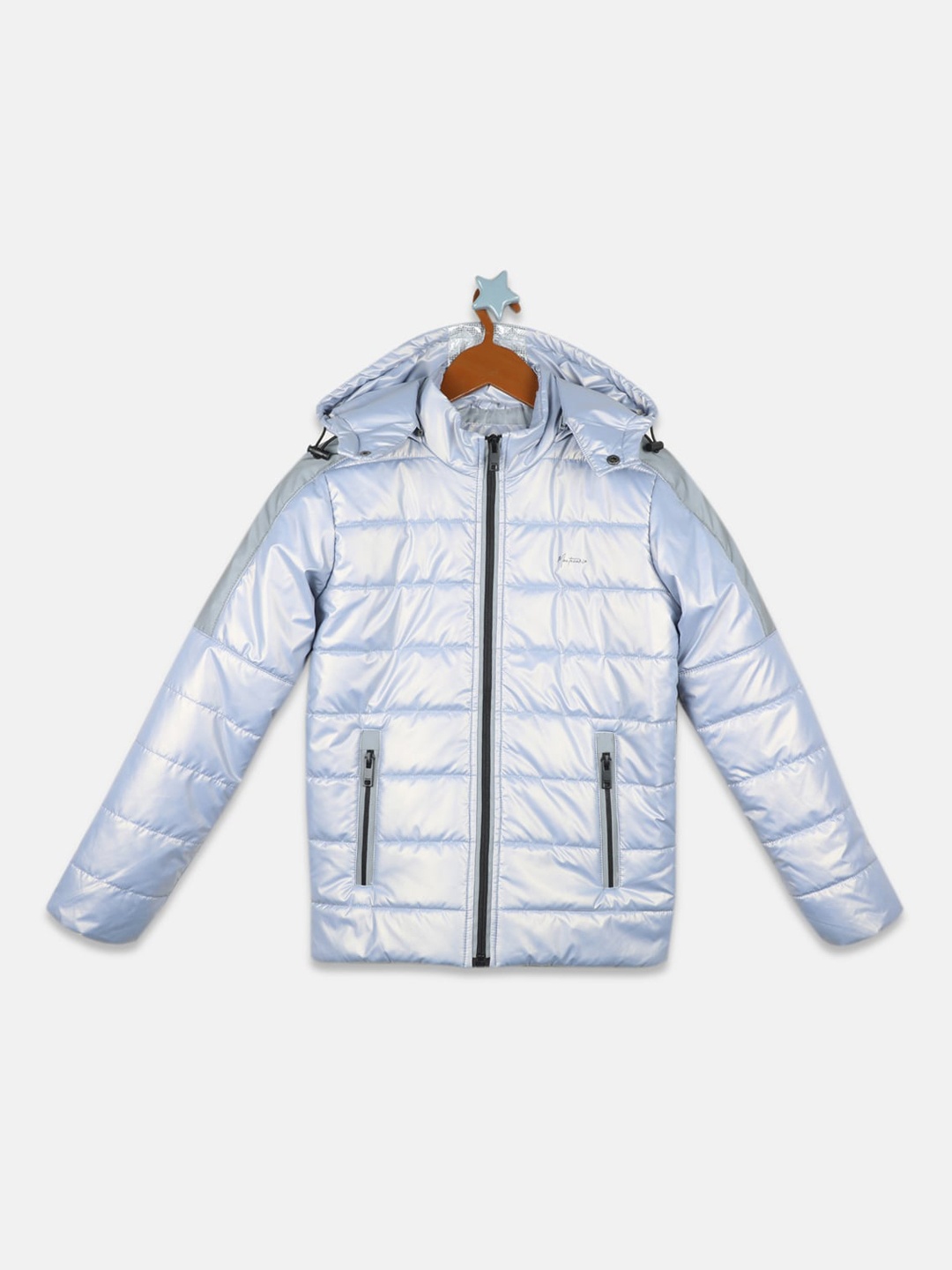 

Monte Carlo Boys Hooded Puffer Jacket, Grey