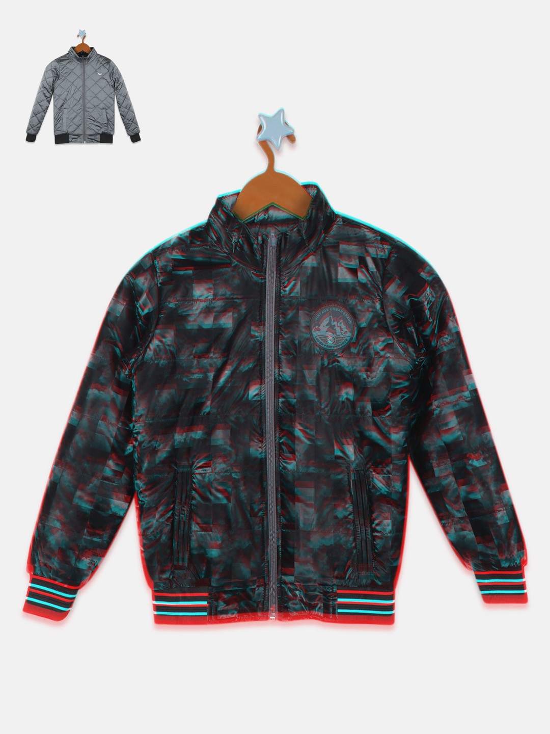 

Monte Carlo Boys Camouflage Bomber Jacket, Black