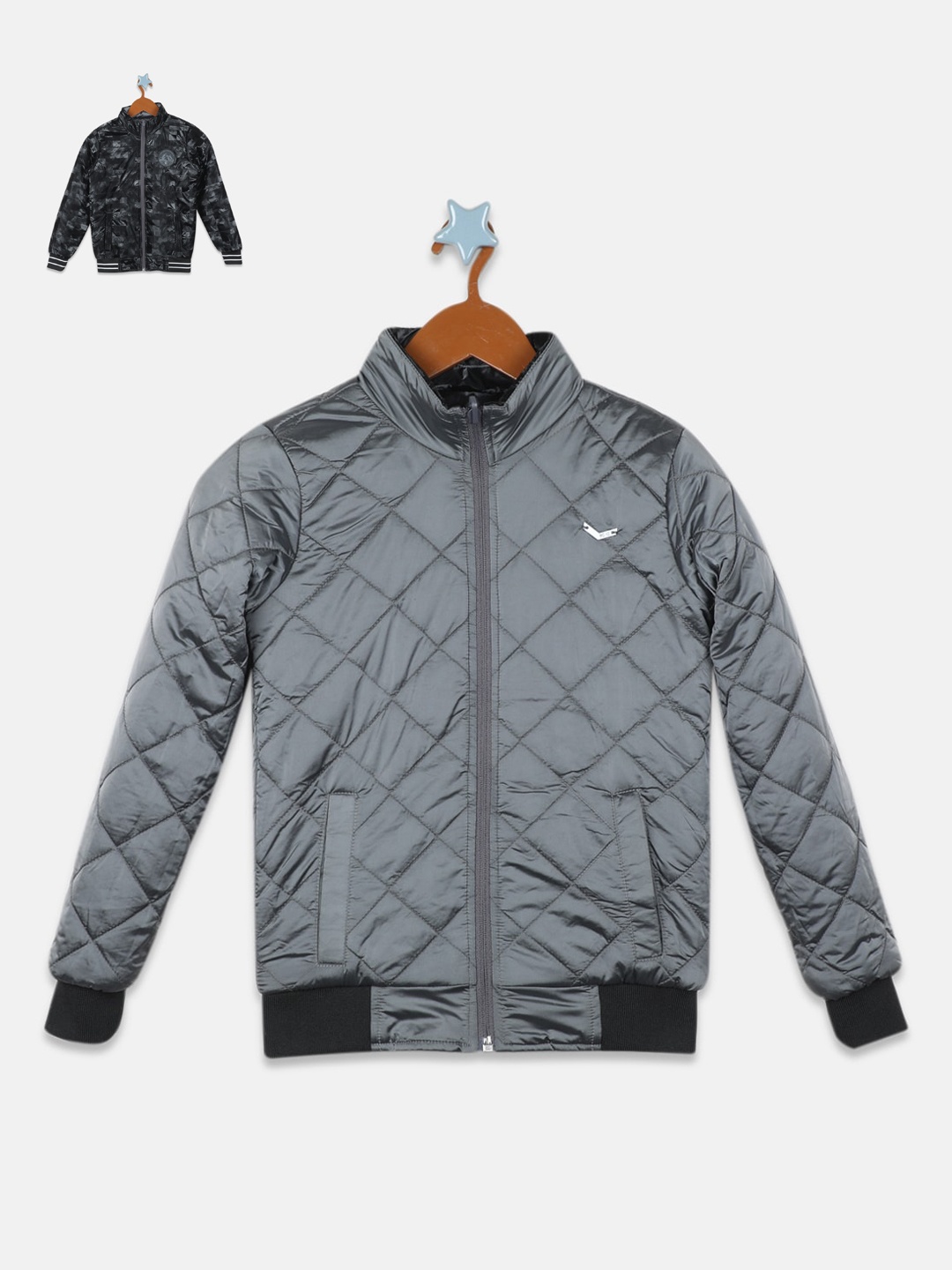 

Monte Carlo Boys Camouflage Bomber Jacket, Black