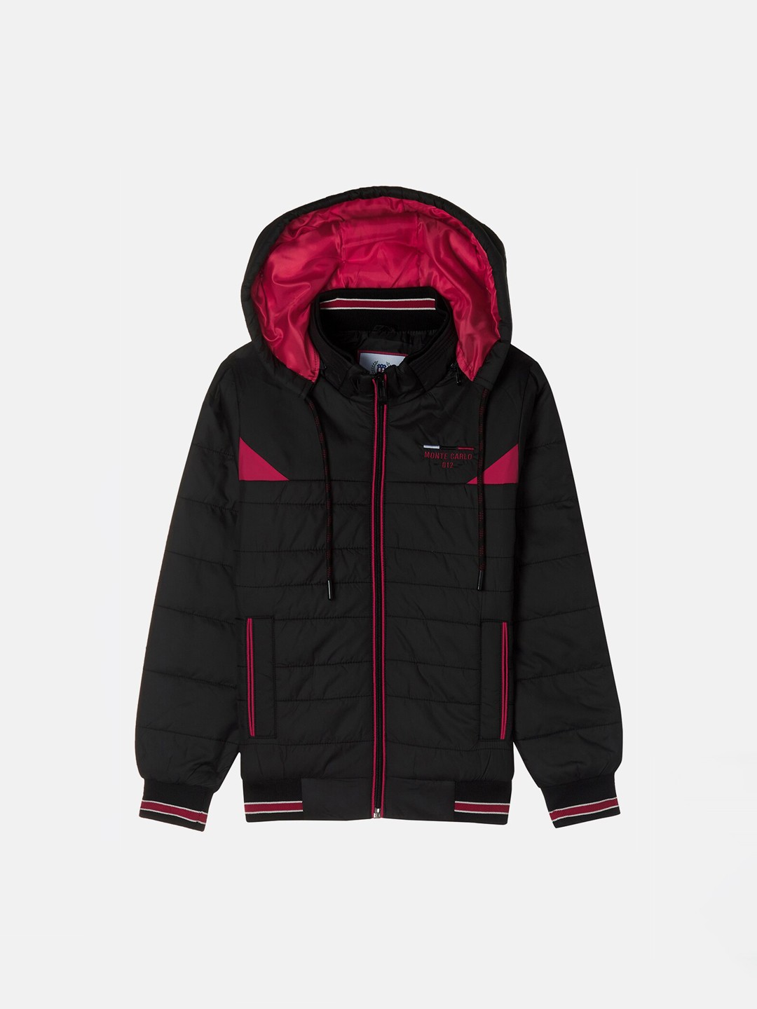 

Monte Carlo Boys Colourblocked Bomber Jacket, Black
