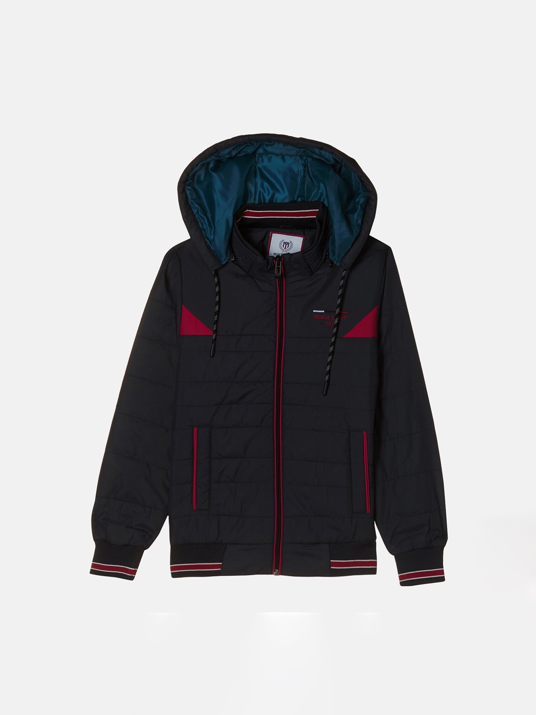 

Monte Carlo Boys Striped Bomber Jacket, Blue
