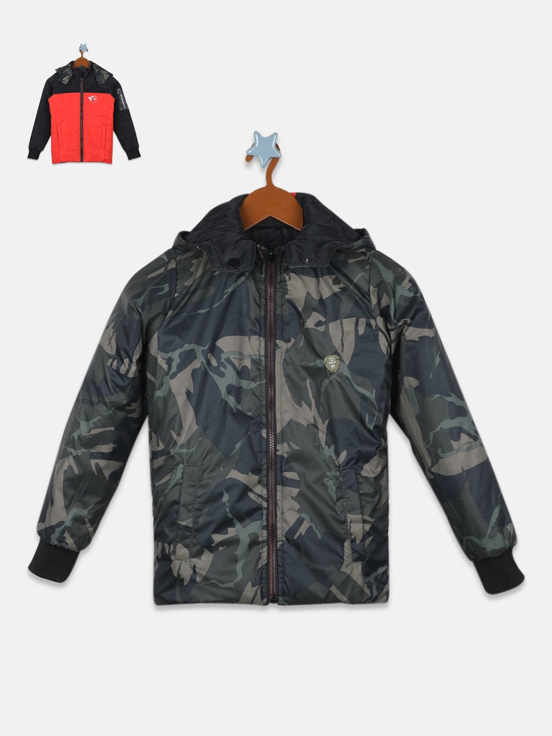 

Monte Carlo Boys Reversible Hooded Padded Jacket, Orange