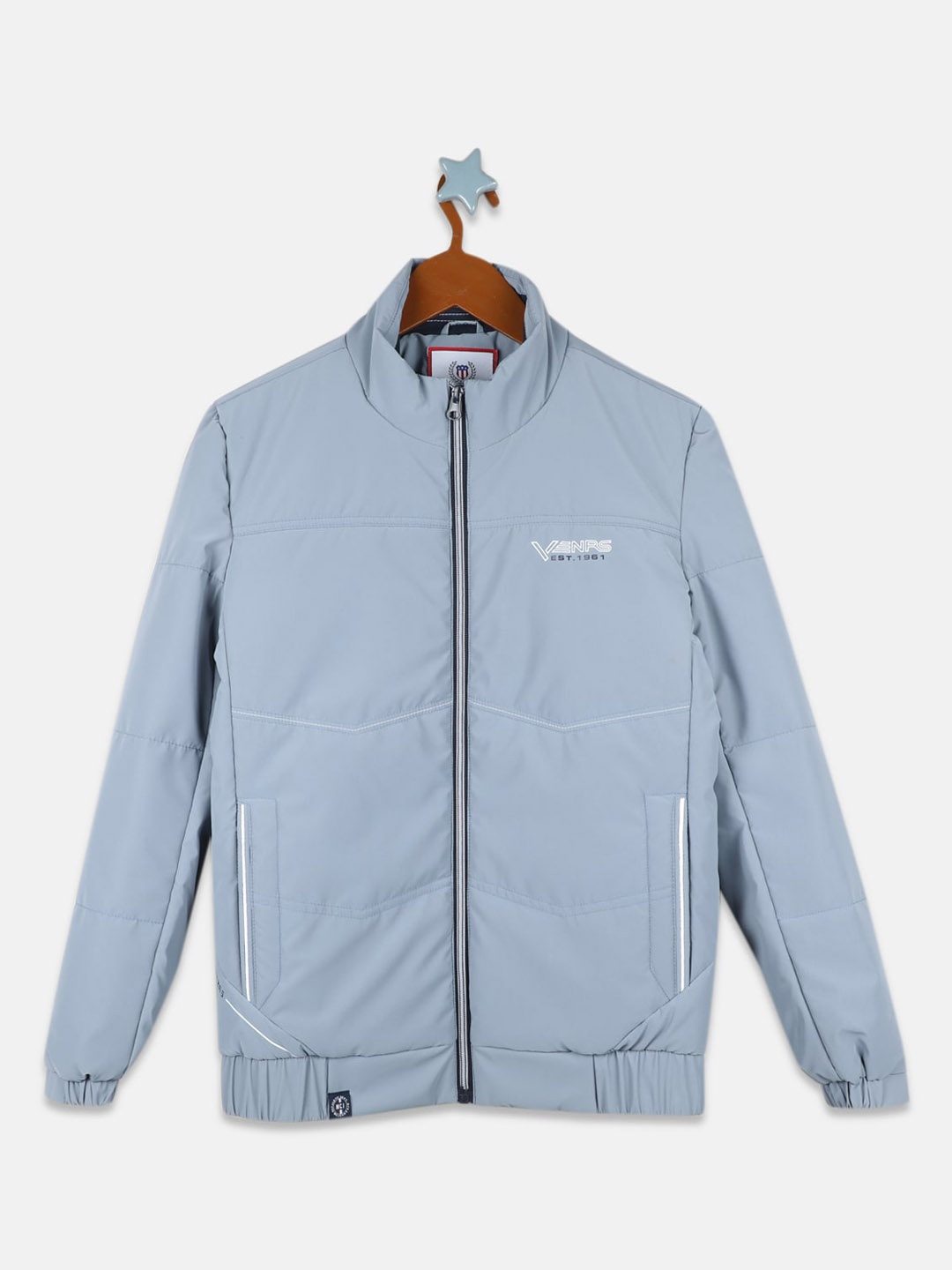 

Monte Carlo Boys Bomber Jacket with Patchwork, Grey