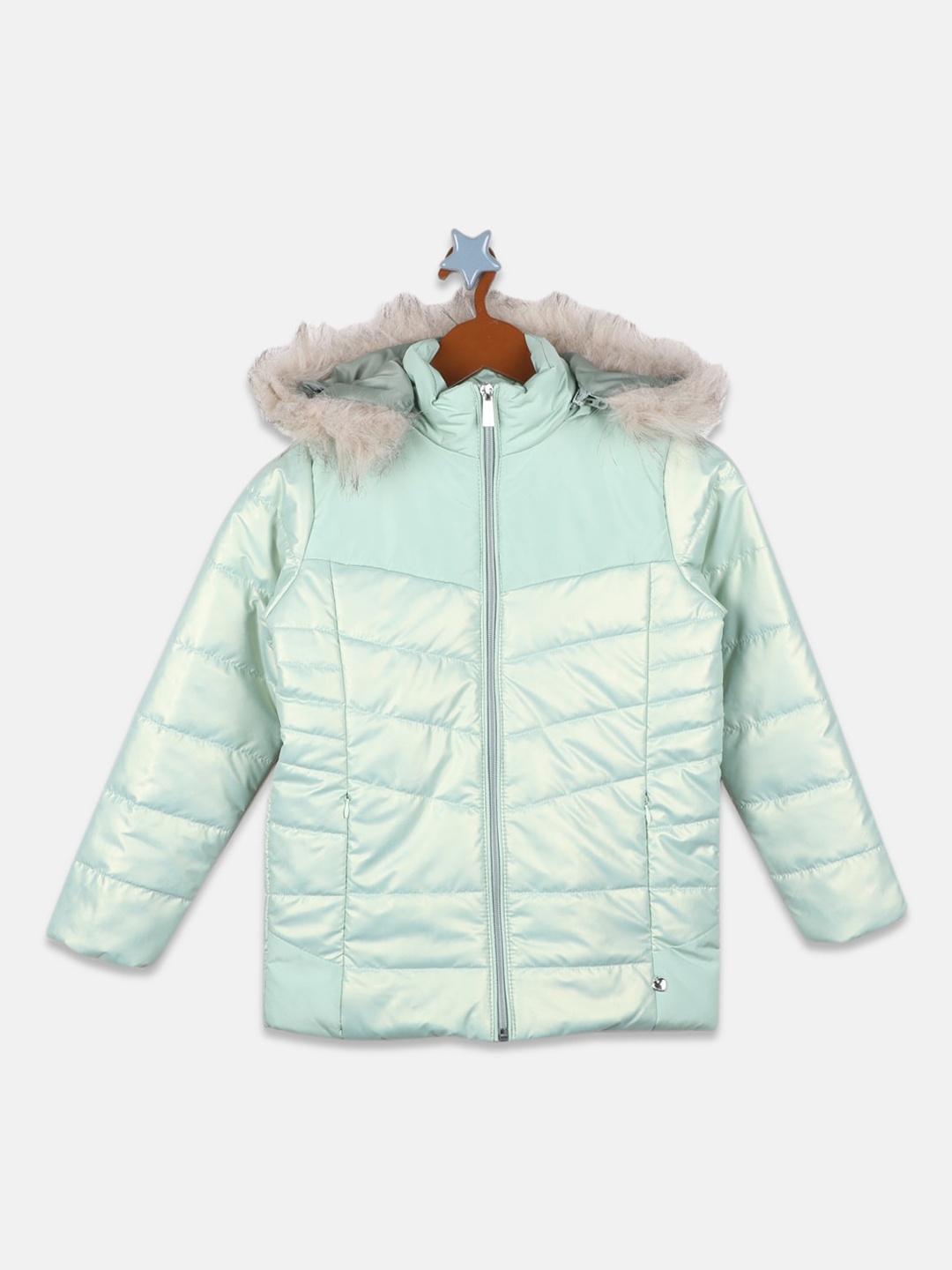 

Monte Carlo Girls Hooded Parka Jacket, Green