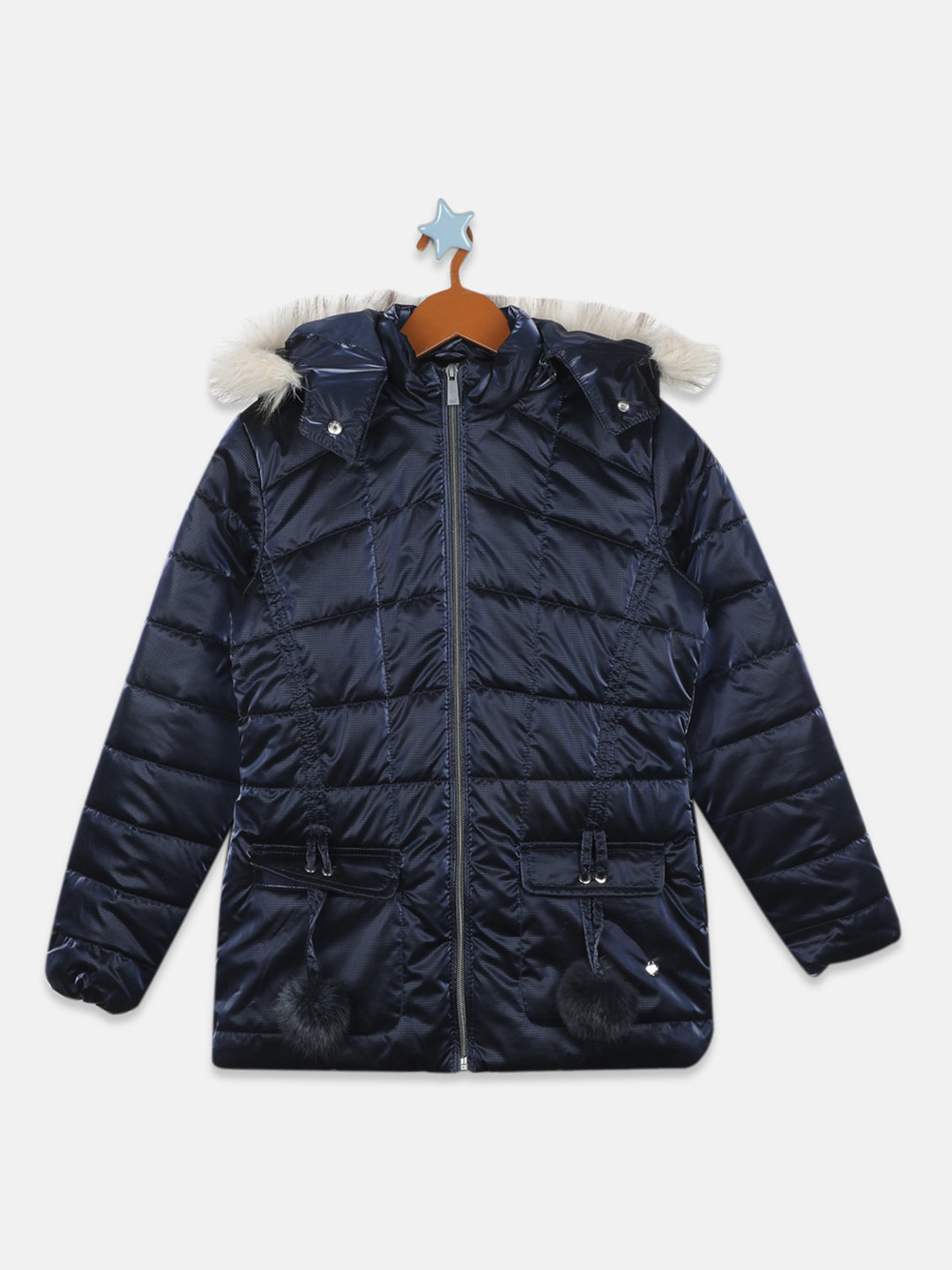 

Monte Carlo Girls Hooded Parka Jacket, Blue