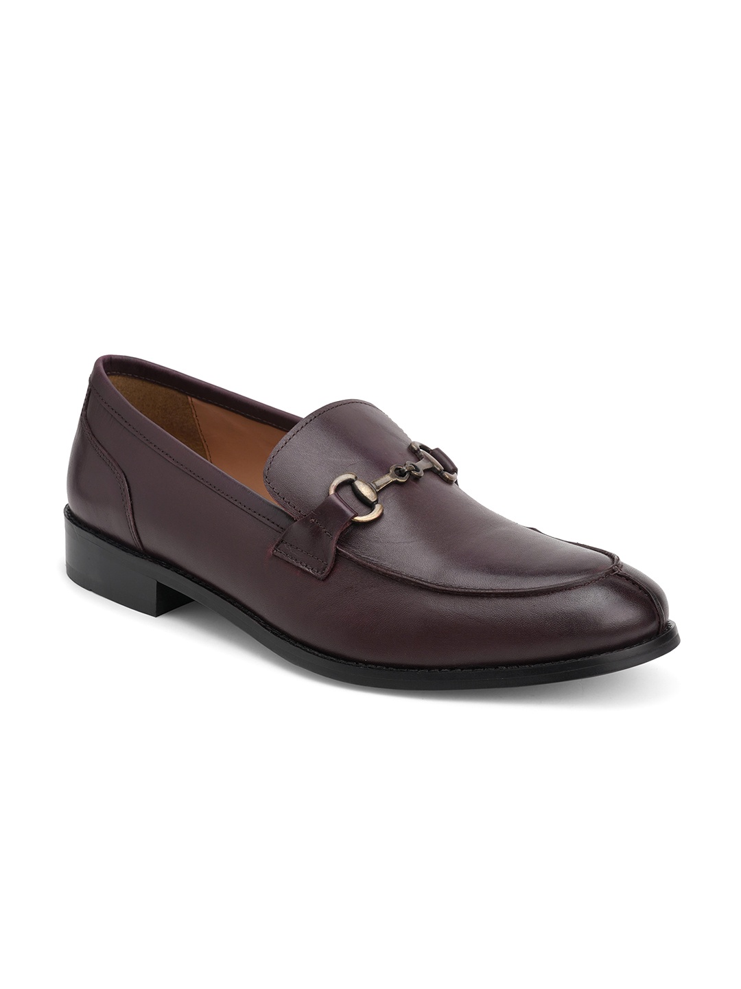 

HATS OFF ACCESSORIES Men Leather Formal Horsebit Loafers, Burgundy