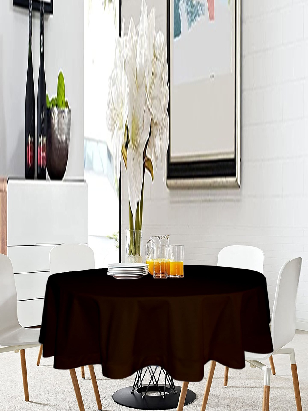 

Lushomes Brown Cotton 2-Seater Table Cover