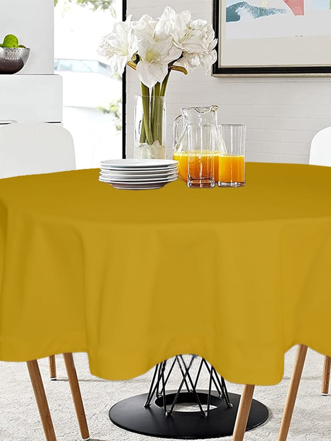 

Lushomes Yellow Cotton 2 Seater Table Cover