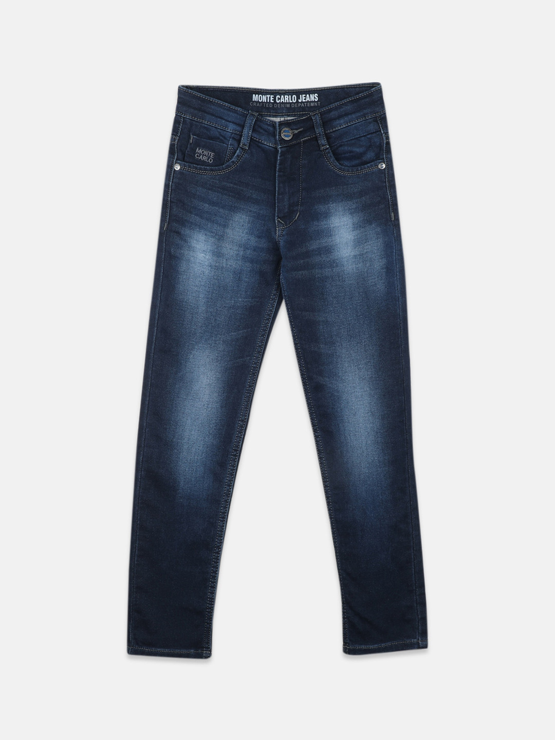

Monte Carlo Boys Slim Fit Heavy Fade Jeans, Blue