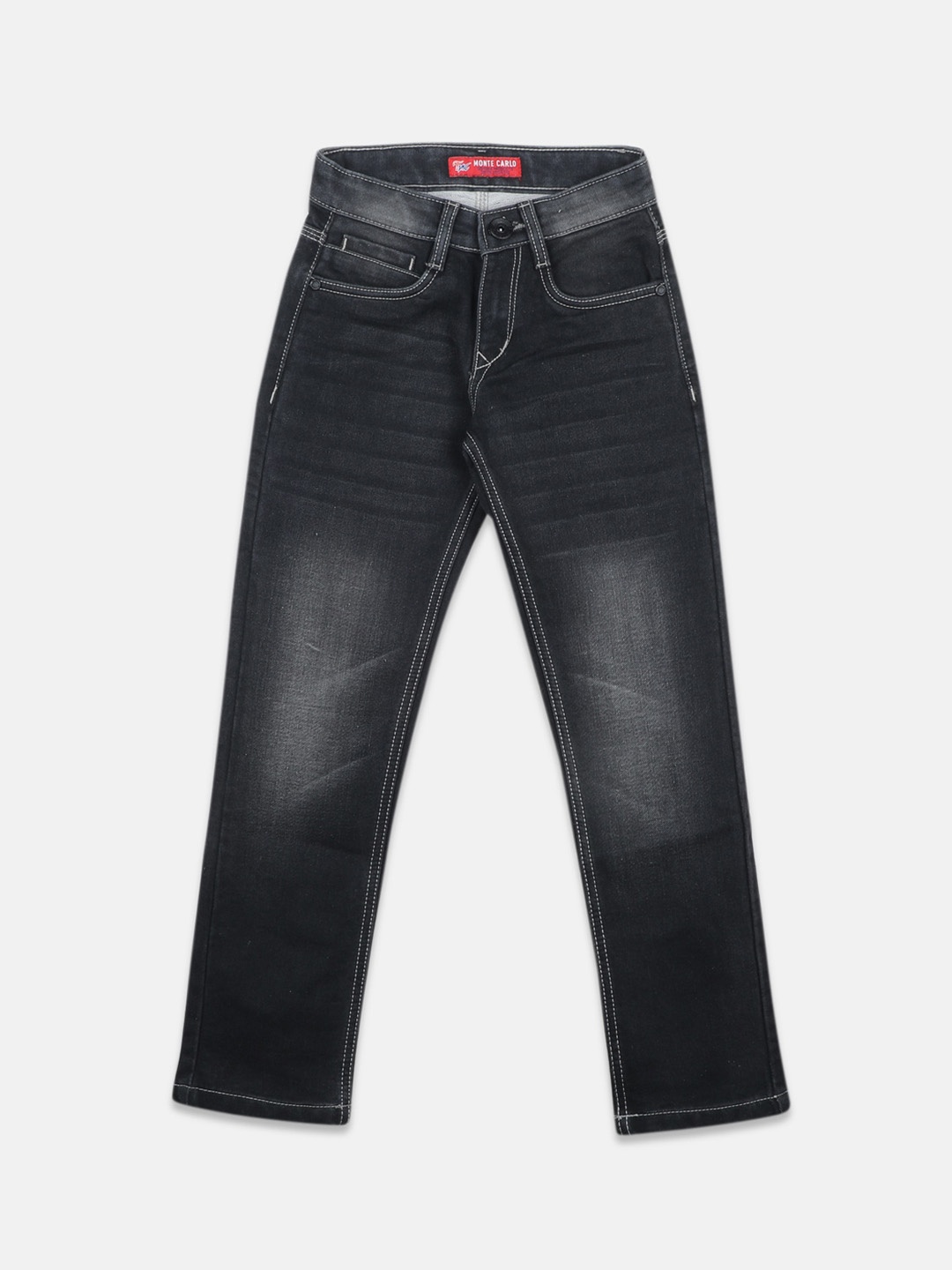 

Monte Carlo Boys Straight Fit Light Fade Jeans, Grey
