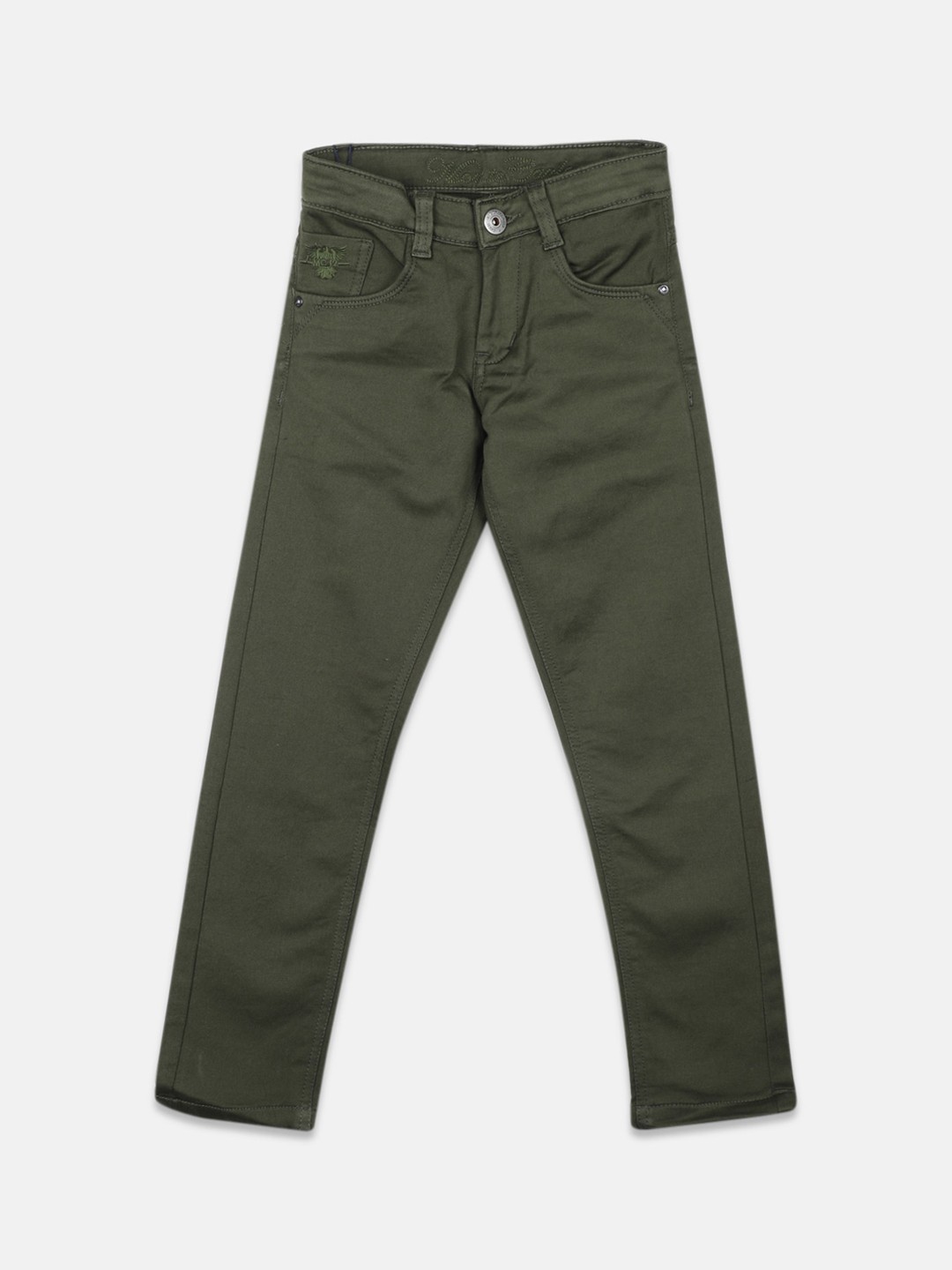 

Monte Carlo Boys Mid-Rise Slim Fit Clean Look Jeans, Olive