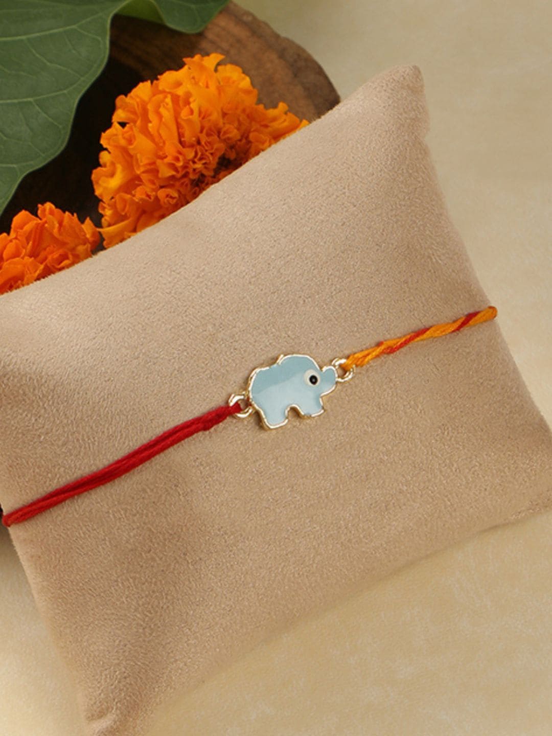 

AccessHer Set Of 6 Charm Detail Rakhis, Red