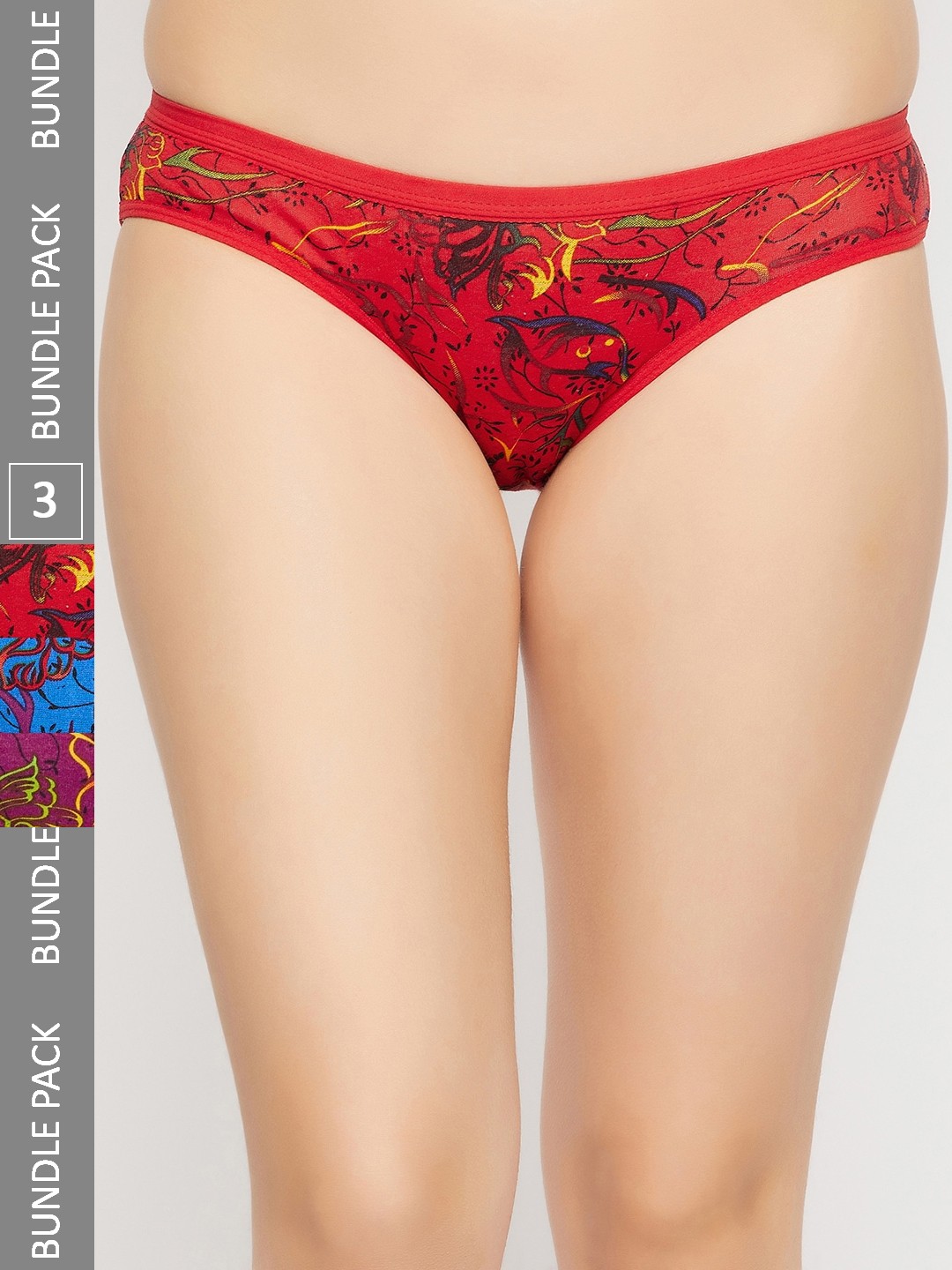 

Curves By ZeroKaata Pack Of 3 Assorted Printed Cotton Briefs CZMLPO3SLUPTY14