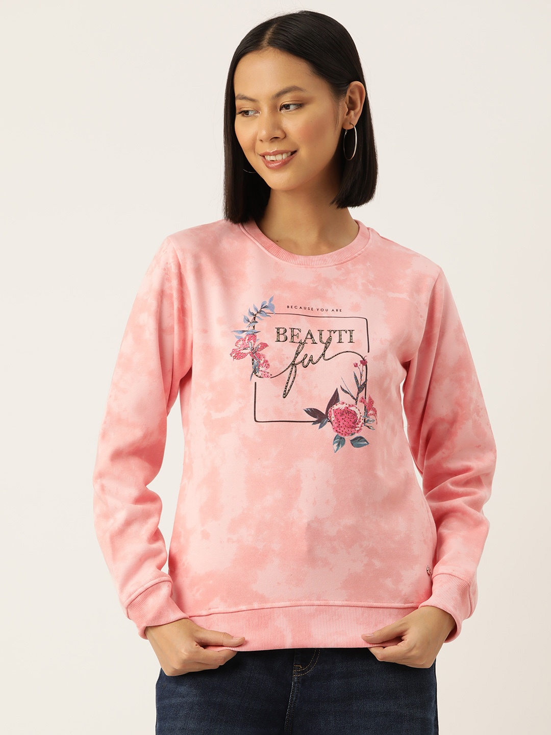 

Monte Carlo Women Printed Sweatshirt, Pink