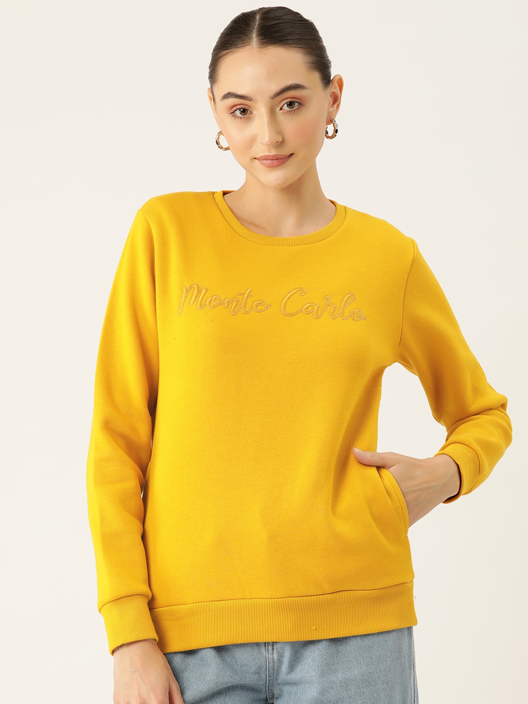 

Monte Carlo Logo Embroidered Sweatshirt, Mustard